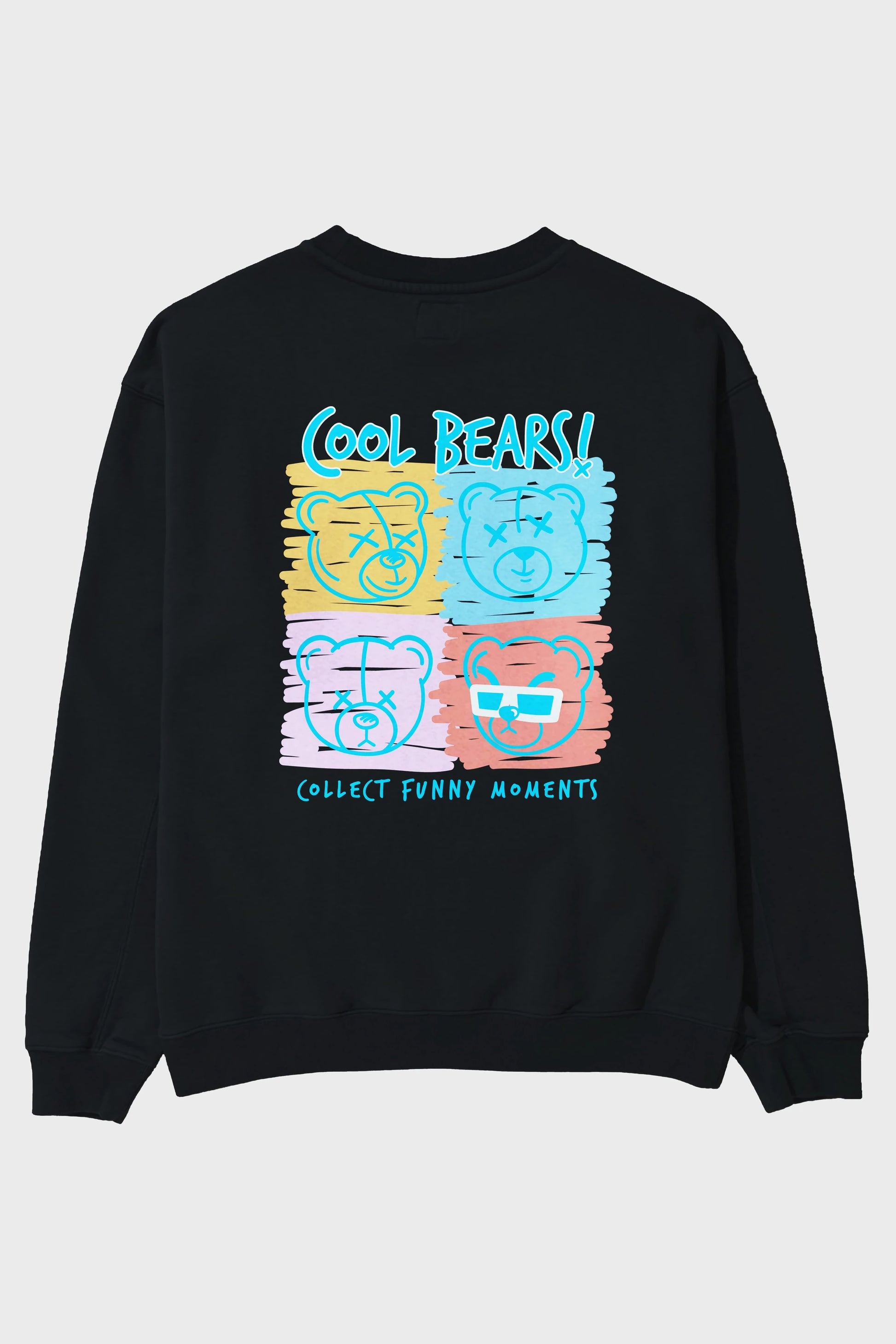 Cool Bears Arka Baskılı Oversize Sweatshirt Erkek Kadın Unisex