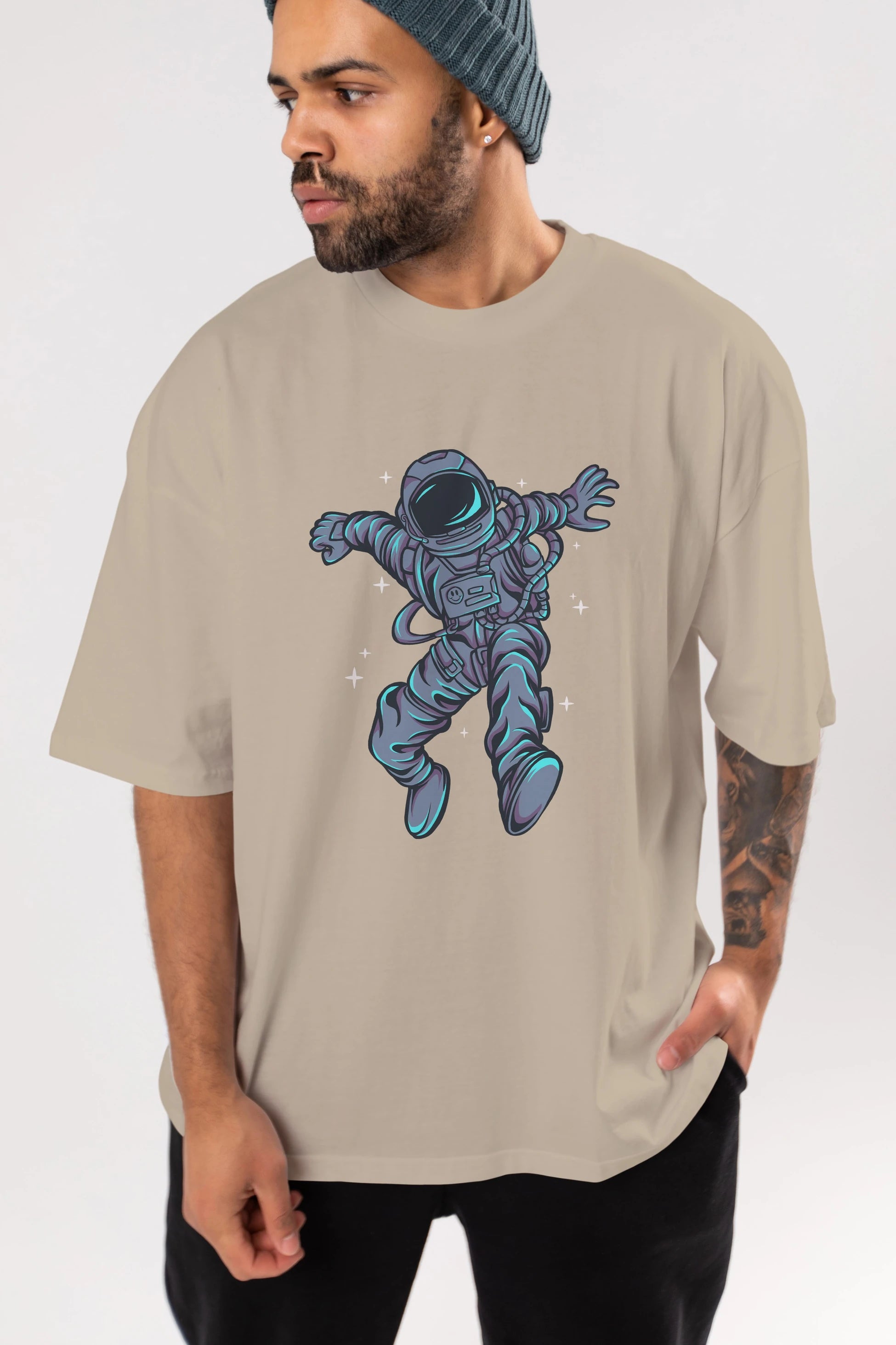 Astrostars tshirt Ön Baskılı Oversize t-shirt Erkek Kadın Unisex