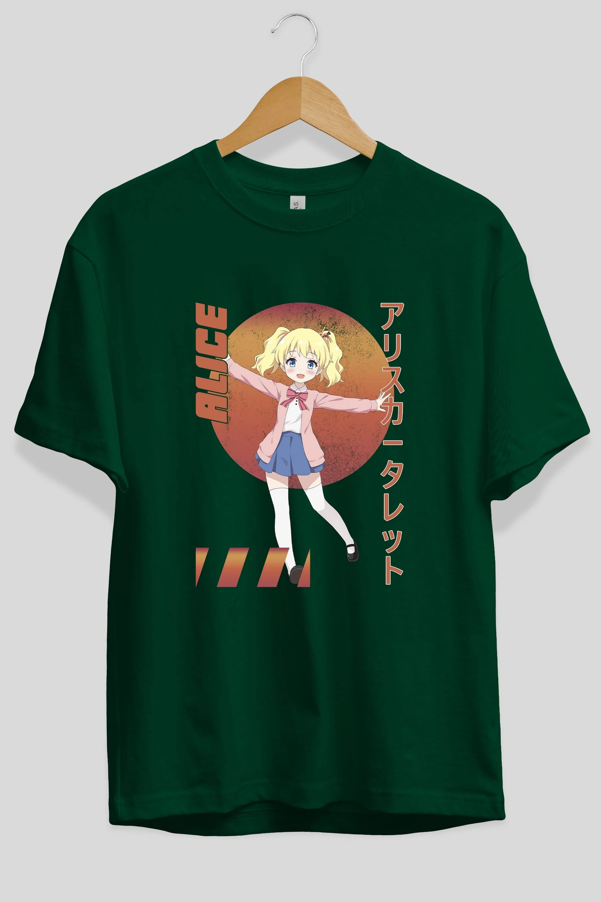 Alice Cartelet 15 Anime Ön Baskılı Oversize t-shirt %100 pamuk Erkek Kadın Unisex