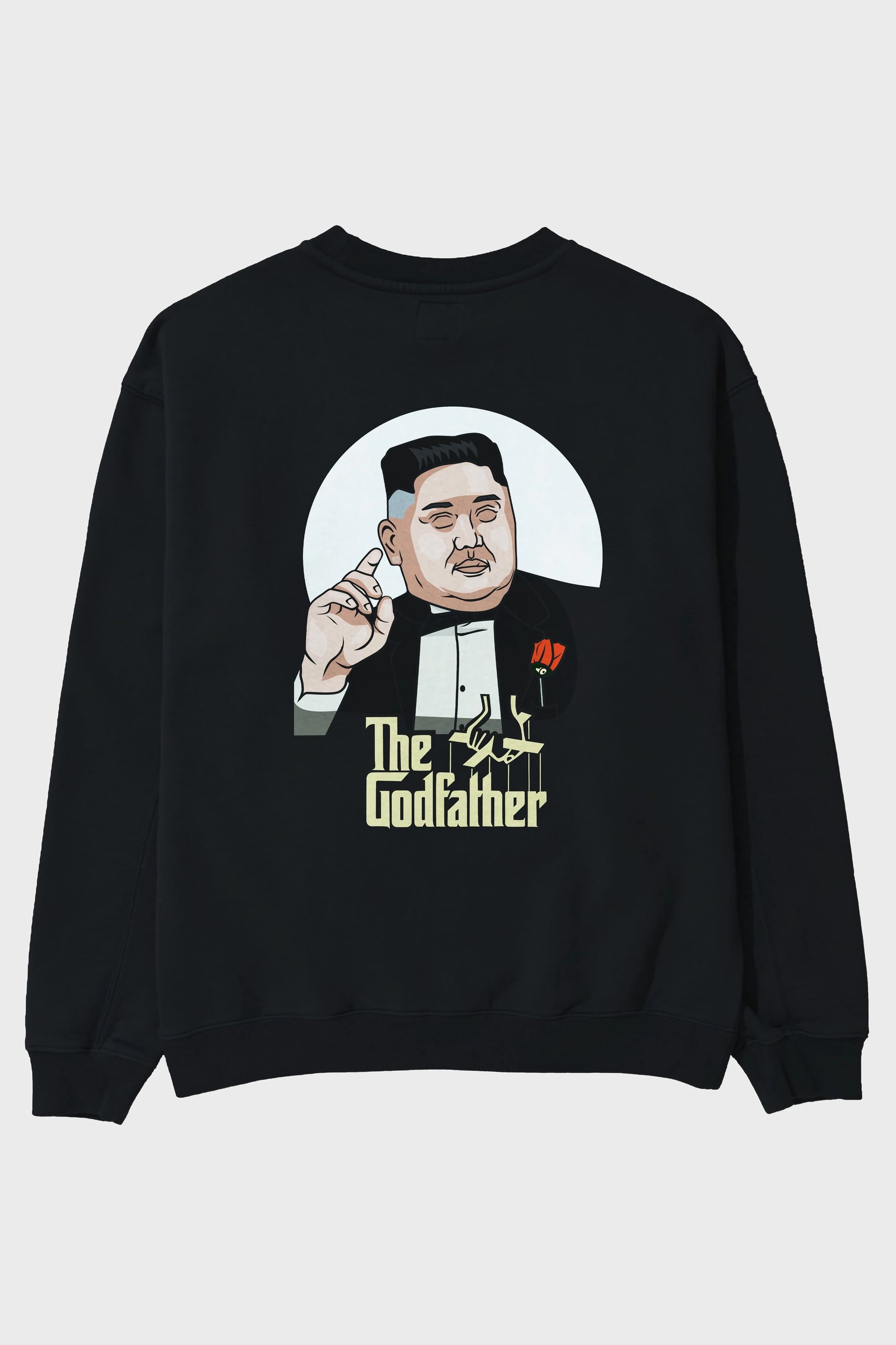 Godfather Jong Un Arka Baskılı Oversize Sweatshirt Erkek Kadın Unisex
