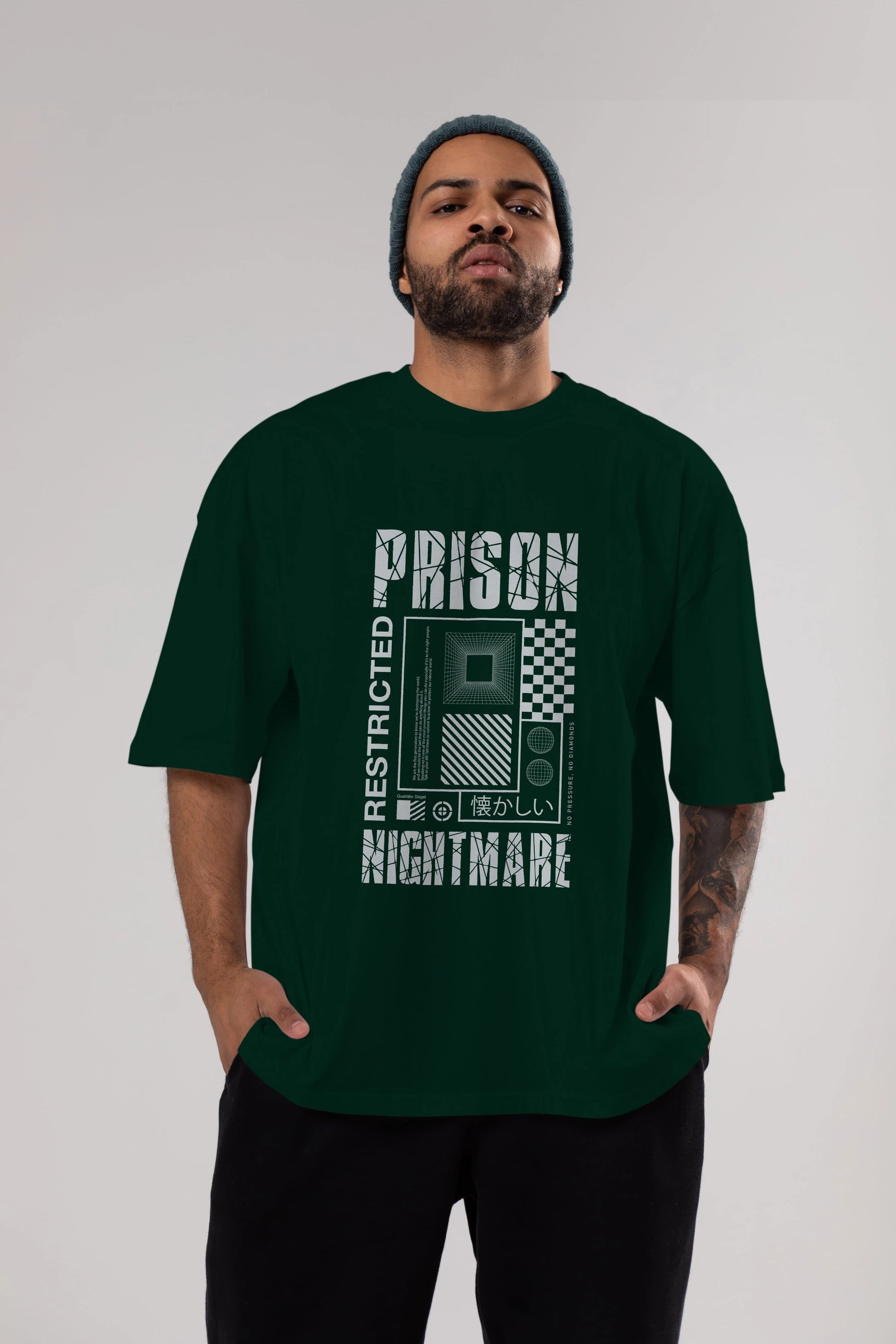 Prison Nightmare Ön Baskılı Oversize t-shirt Erkek Kadın Unisex