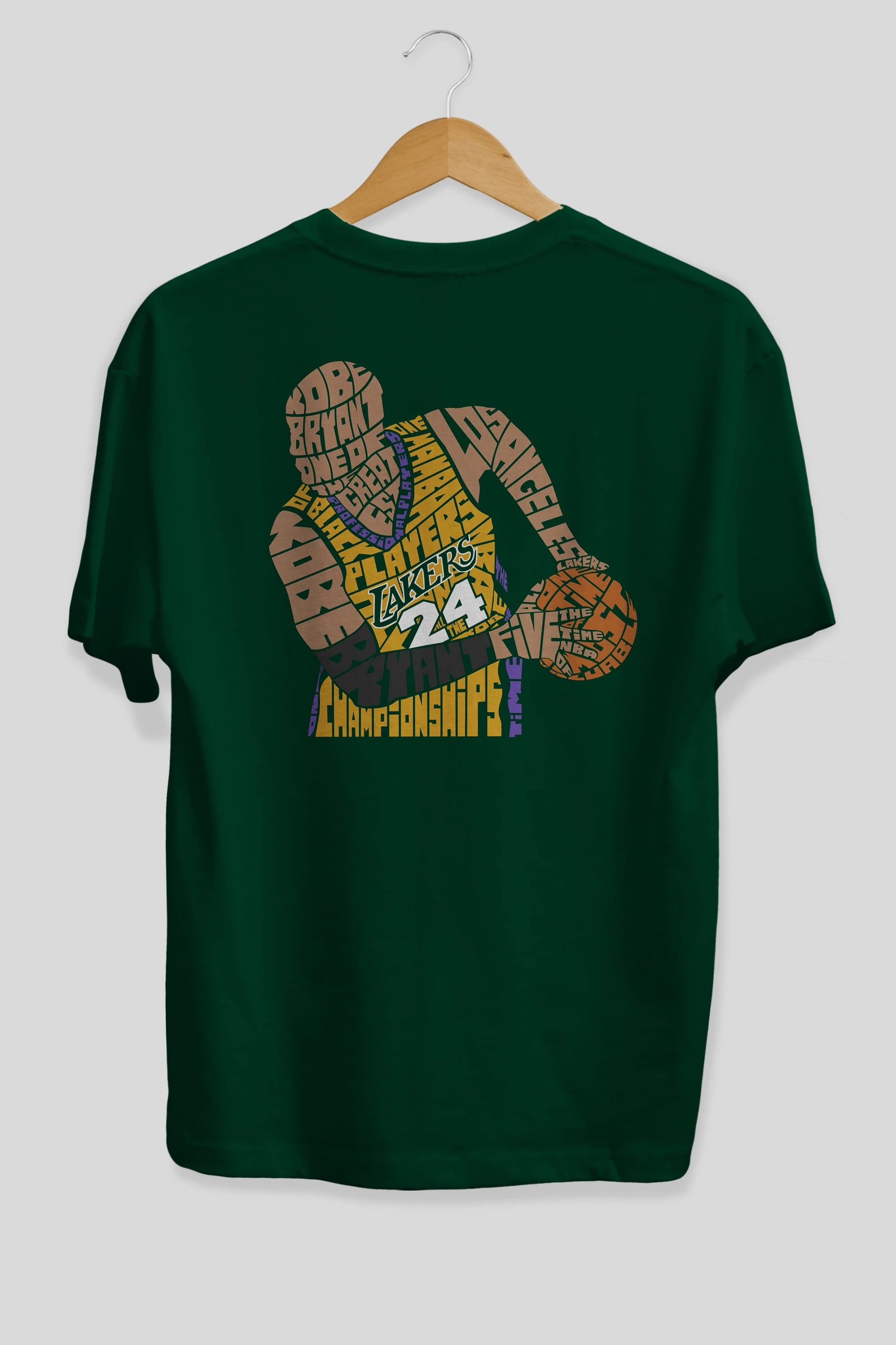 Kobe Bryant Arka Baskılı Oversize t-shirt %100 pamuk Erkek Kadın Unisex