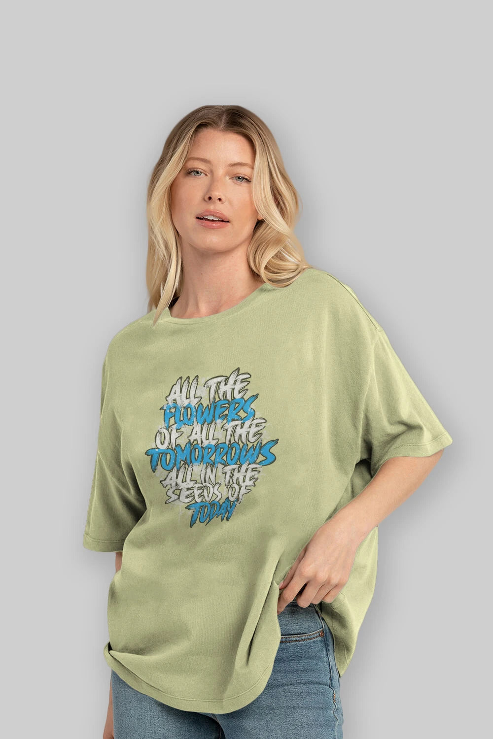 All The Flowers Of All The Tomorrows Ön Baskılı Oversize t-shirt Erkek Kadın Unisex