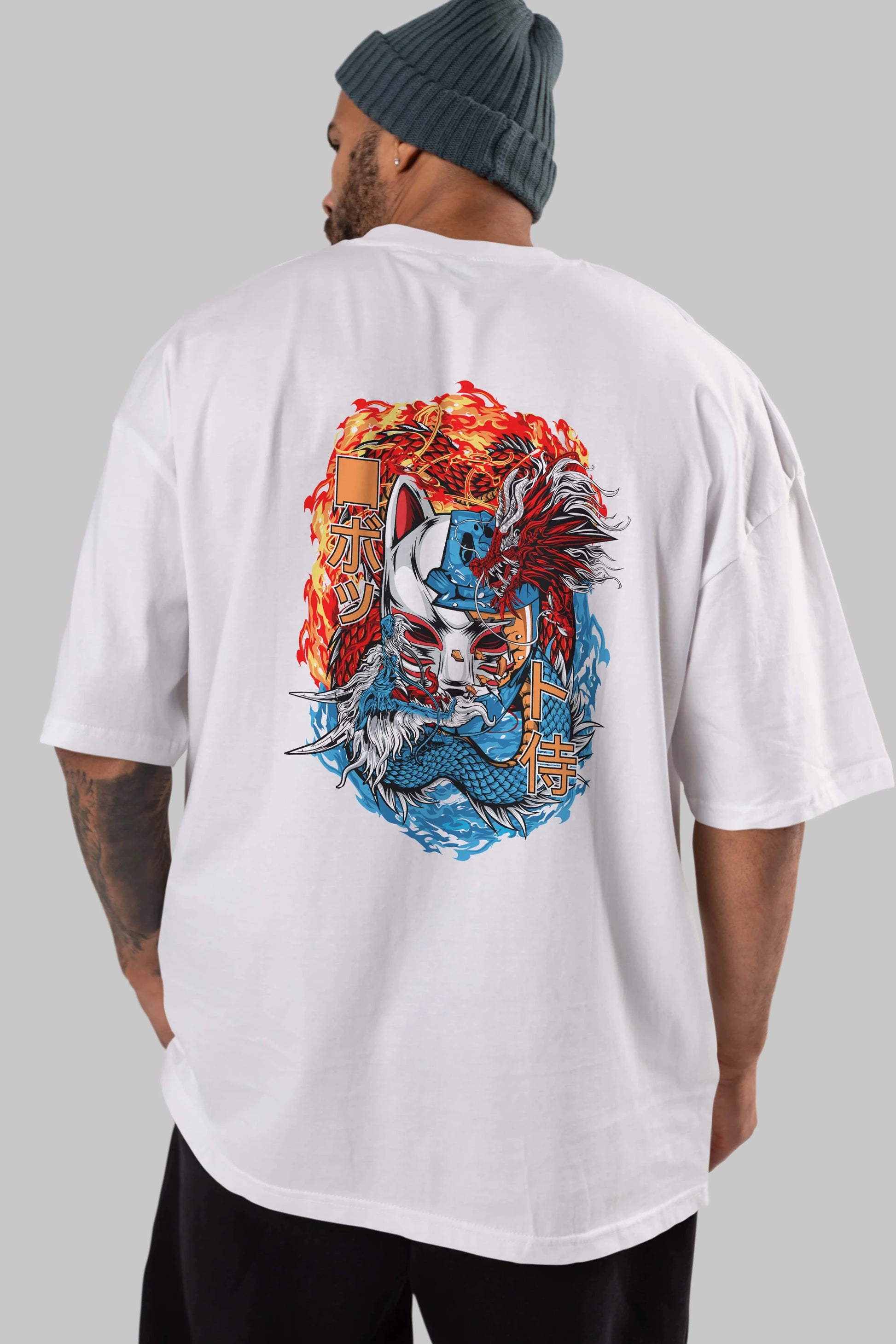 ONE PIECE (7) Anime Arka Baskılı Oversize t-shirt Erkek Kadın Unisex