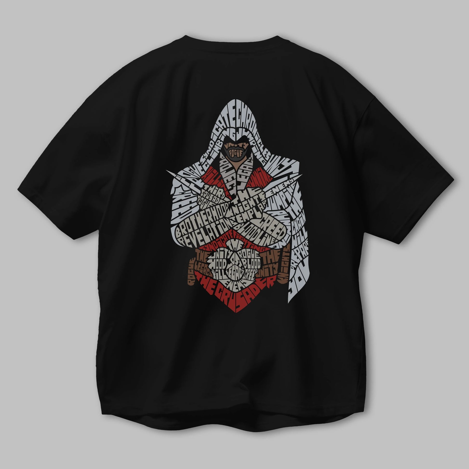 Assassins Arka Baskılı Oversize t-shirt %100 pamuk Erkek Kadın Unisex