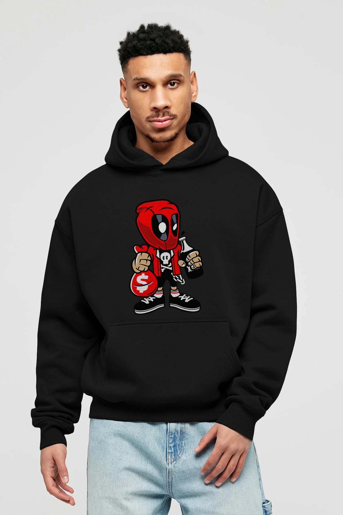 Deadpool (20) Ön Baskılı Hoodie Oversize Kapüşonlu Sweatshirt Erkek Kadın Unisex