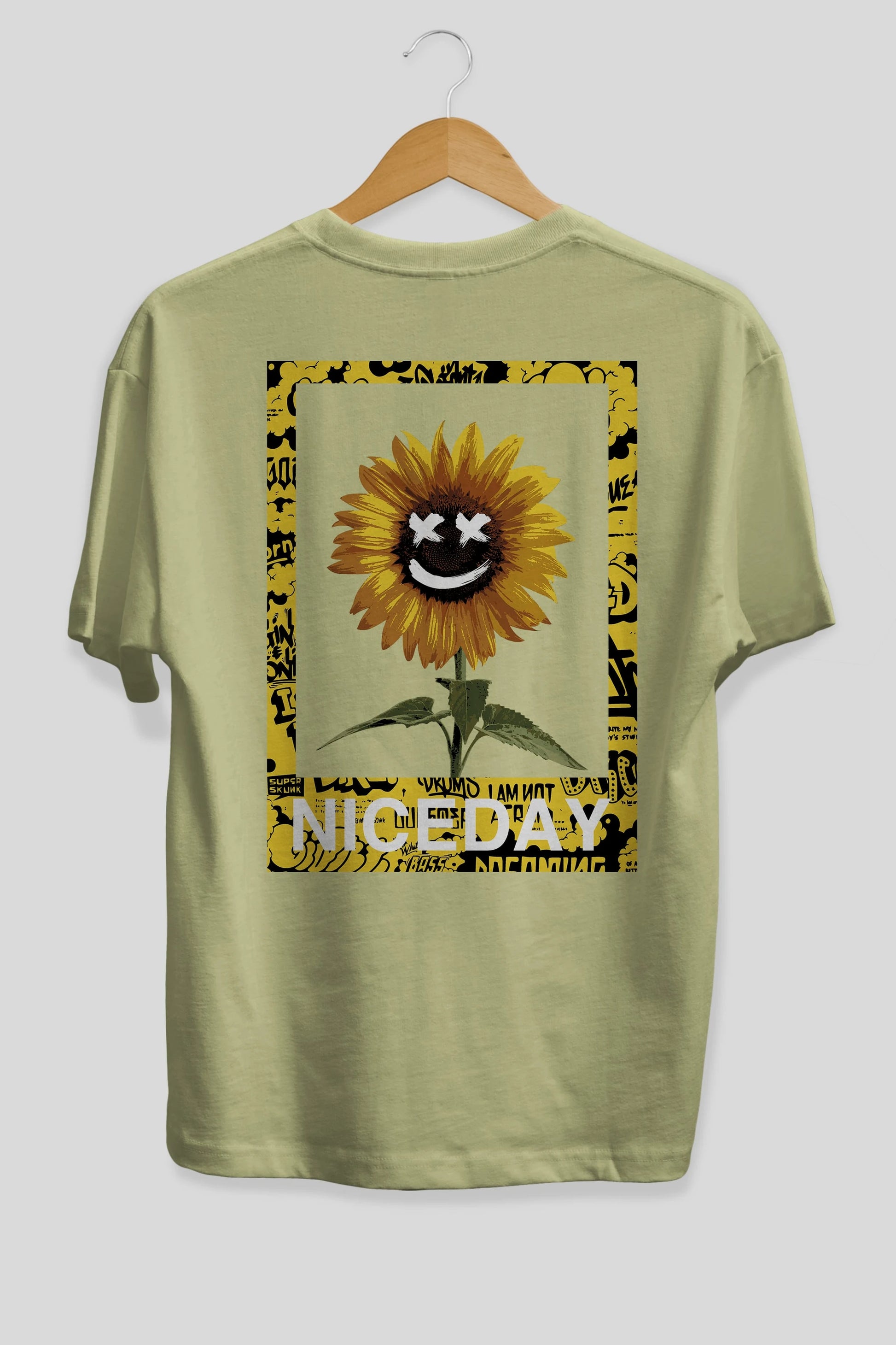 Niceday Streewear Arka Baskılı Oversize t-shirt Erkek Kadın Unisex