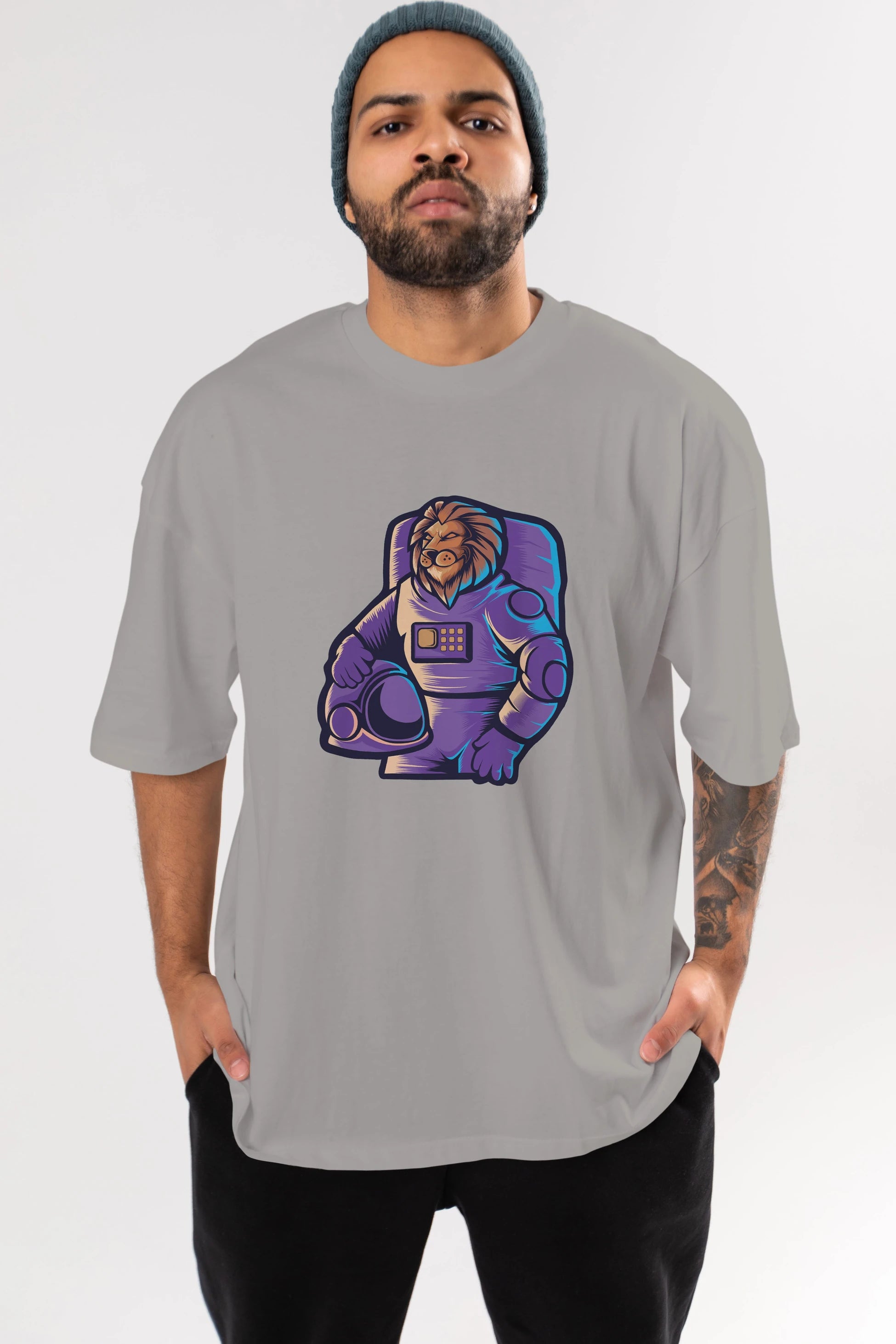 Astroking Ön Baskılı Oversize t-shirt Erkek Kadın Unisex