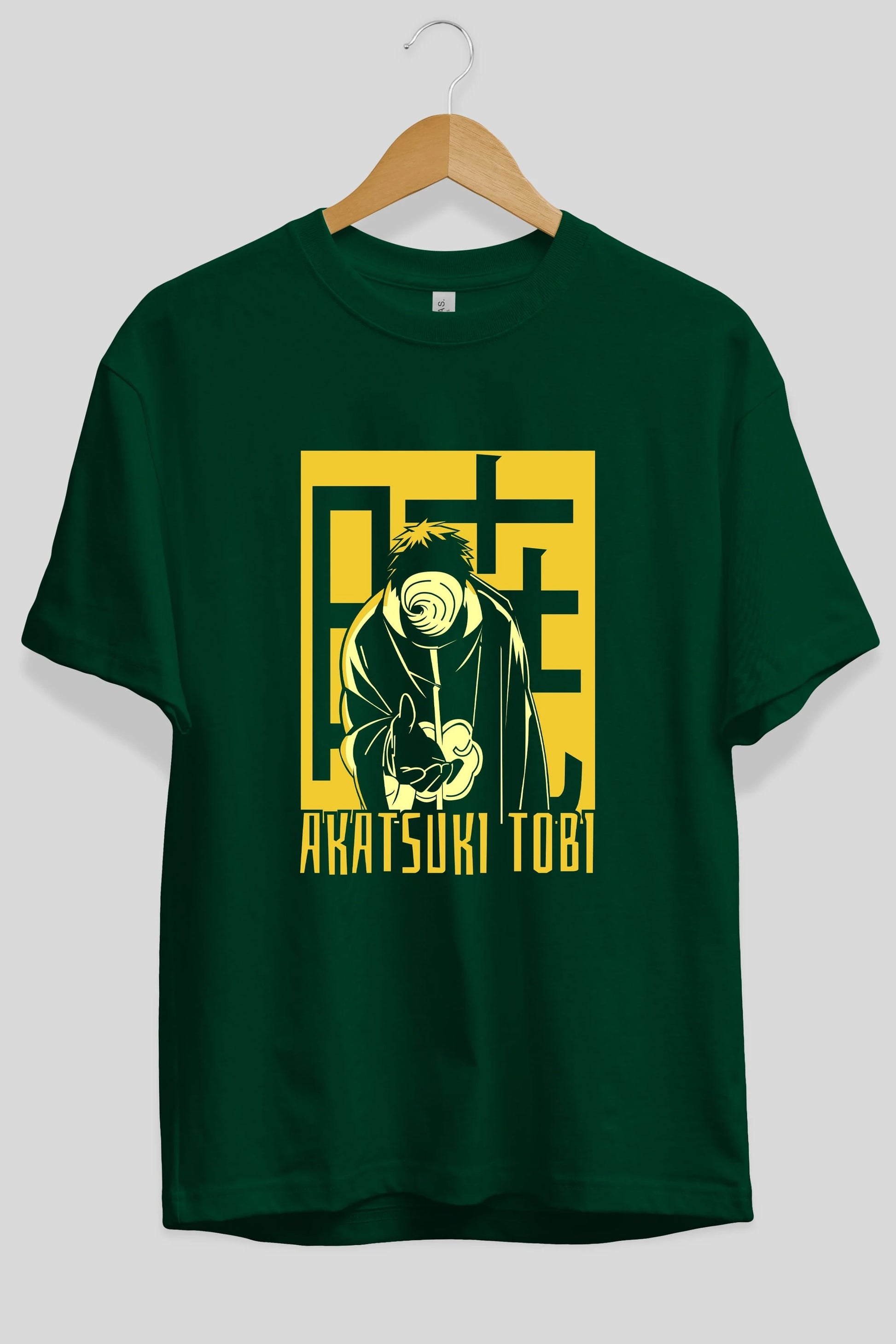 AKATSUKI OBITO NARUTO Anime Ön Baskılı Oversize t-shirt %100 pamuk Erkek Kadın Unisex
