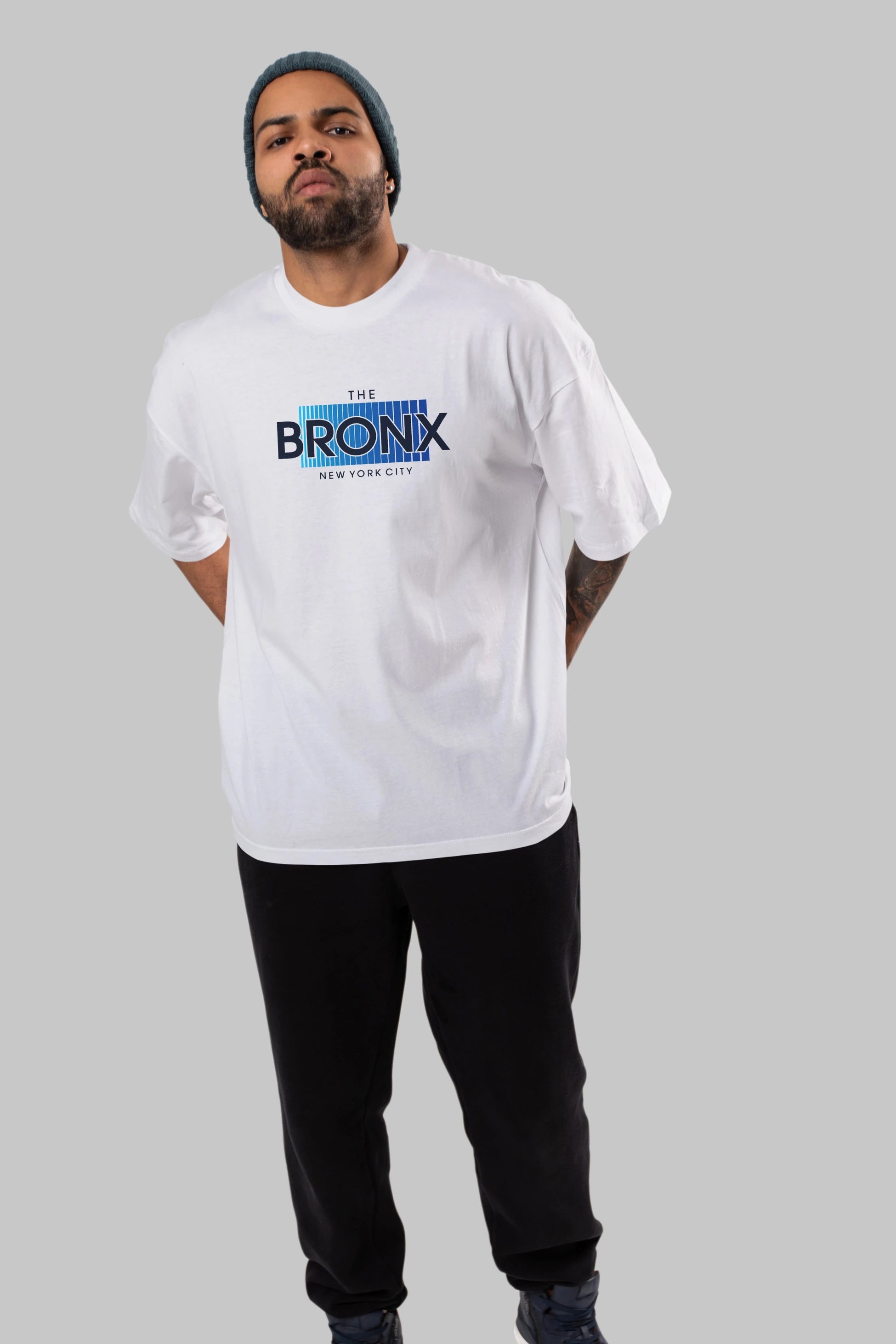 The Bronx Ön Baskılı Oversize t-shirt Erkek Kadın Unisex