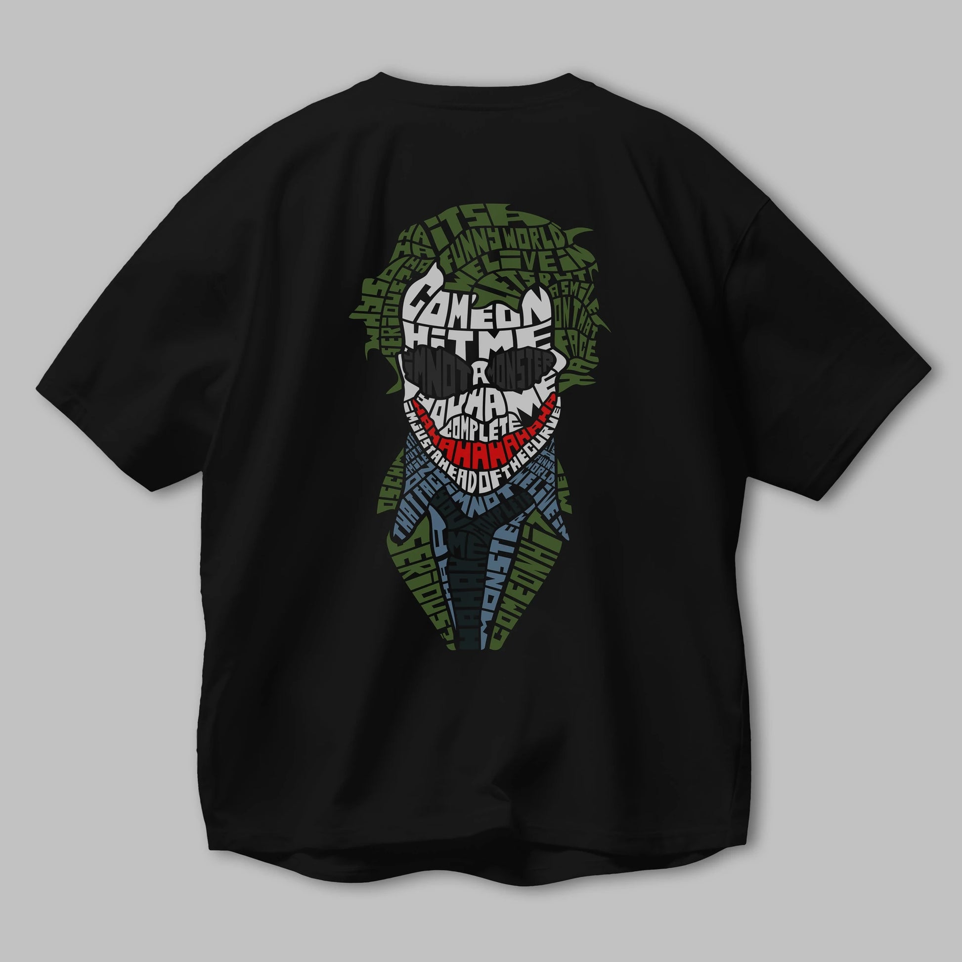 Why So Serious Arka Baskılı Oversize t-shirt %100 pamuk Erkek Kadın Unisex