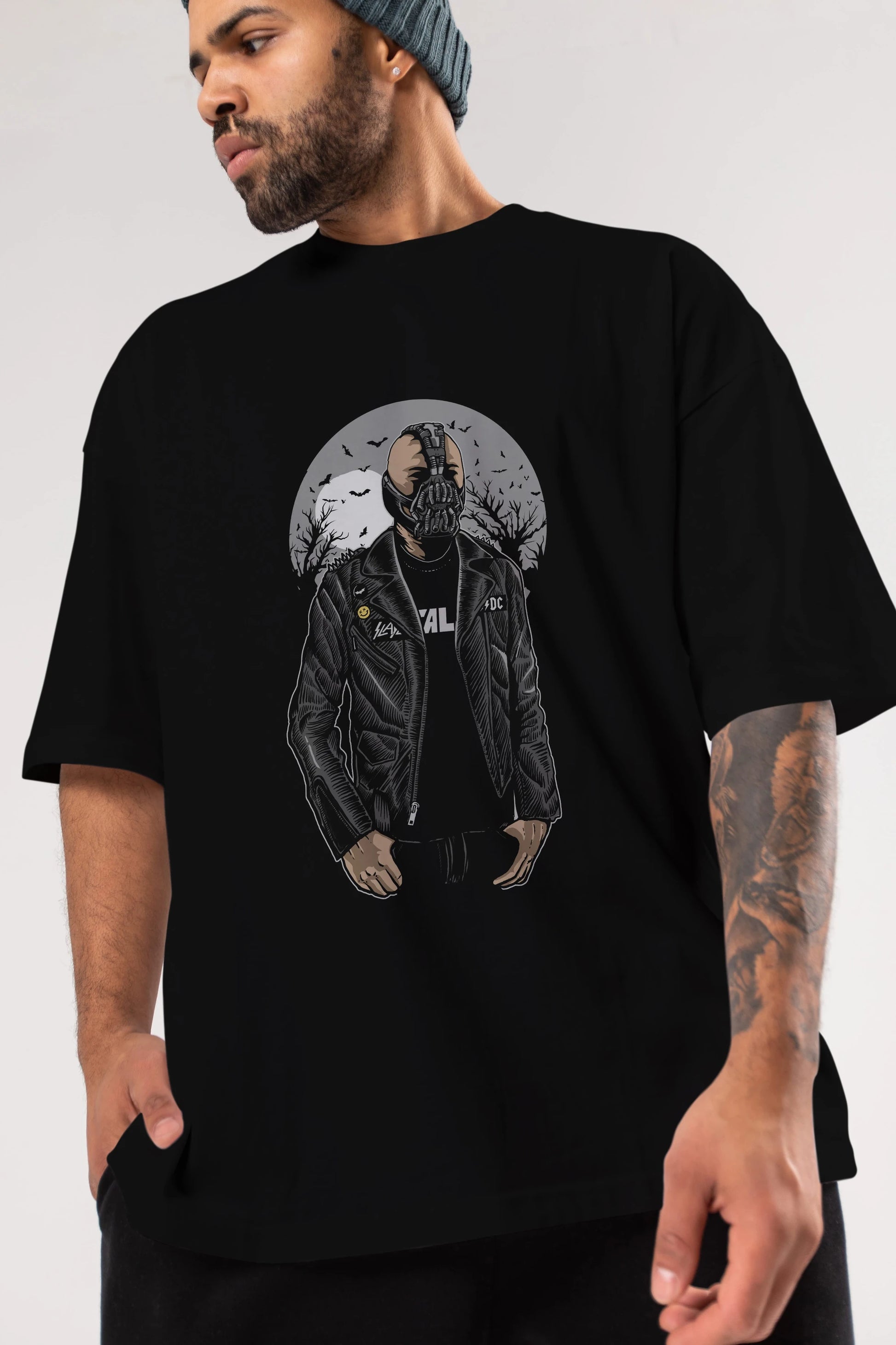 Bane Ön Baskılı Oversize t-shirt Erkek Kadın Unisex %100 Pamuk tişort
