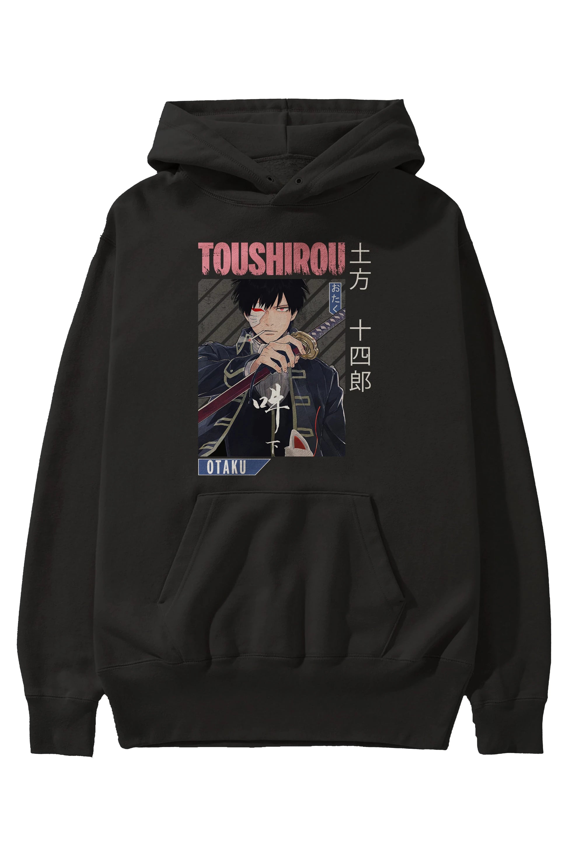 Toushirou Hijikata 1 Anime Ön Baskılı Hoodie Oversize Kapüşonlu Sweatshirt Erkek Kadın Unisex