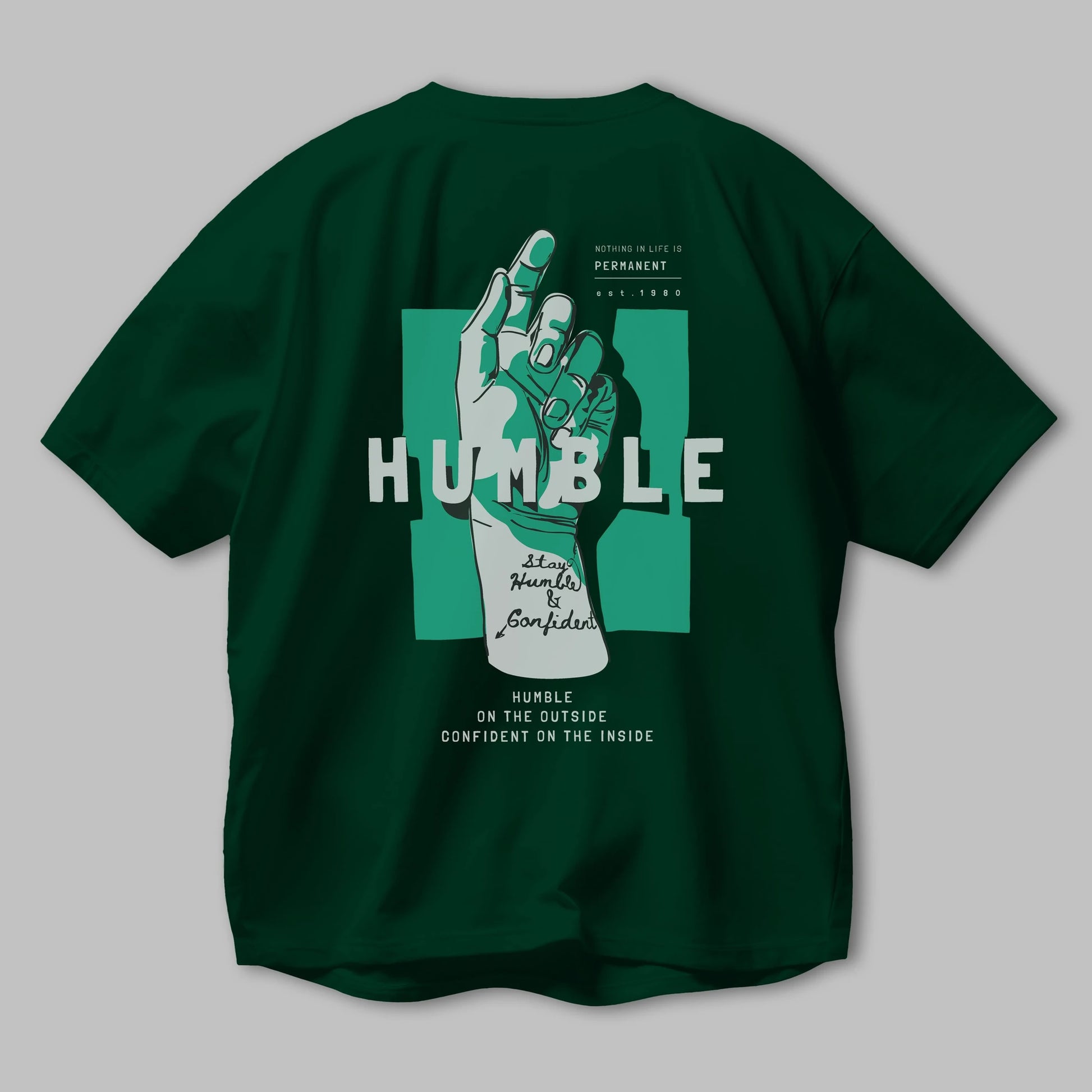Humble Arka Baskılı Oversize t-shirt Erkek Kadın Unisex