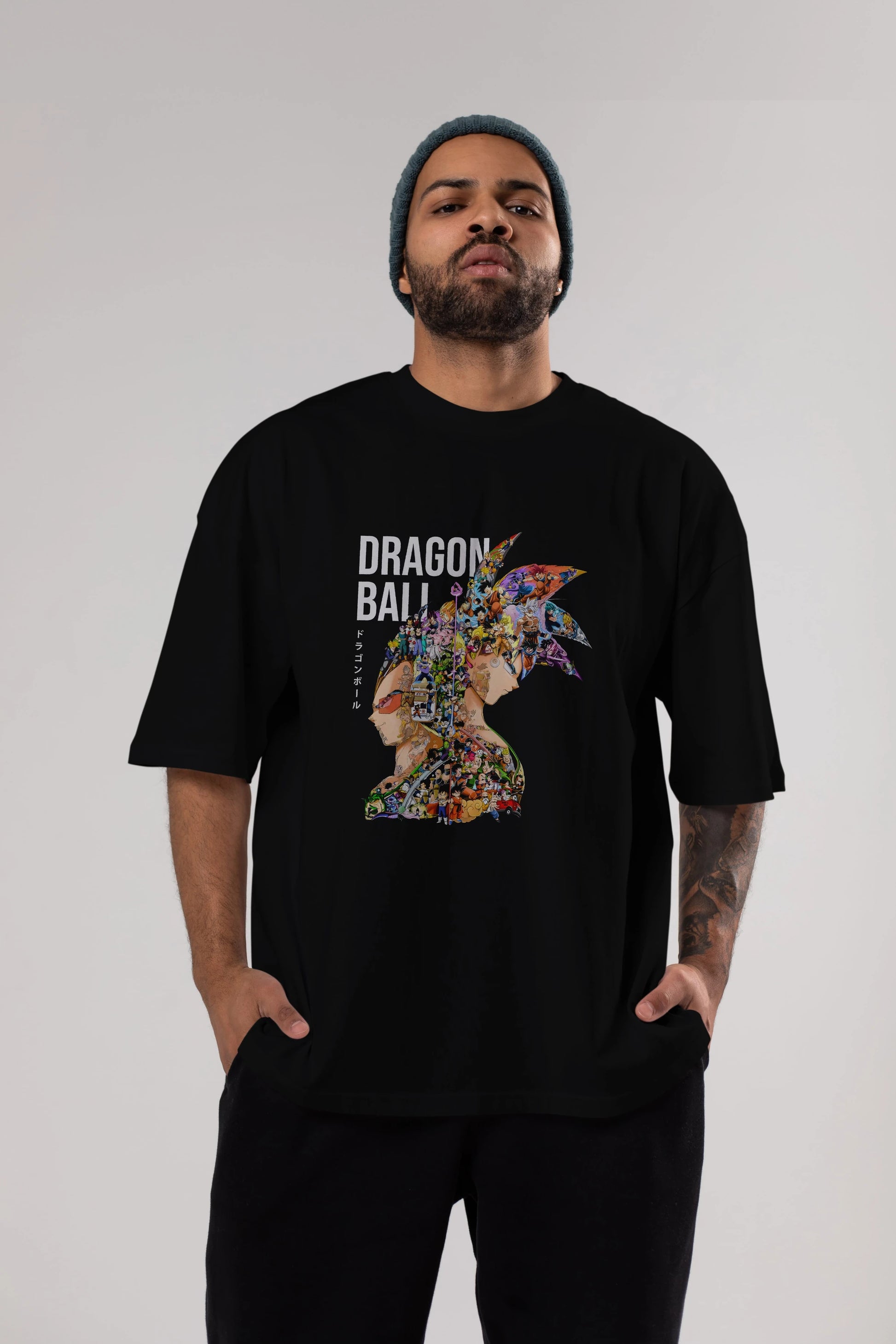 DRAGON BALL ART (5) Anime Ön Baskılı Oversize t-shirt %100 pamuk Erkek Kadın Unisex