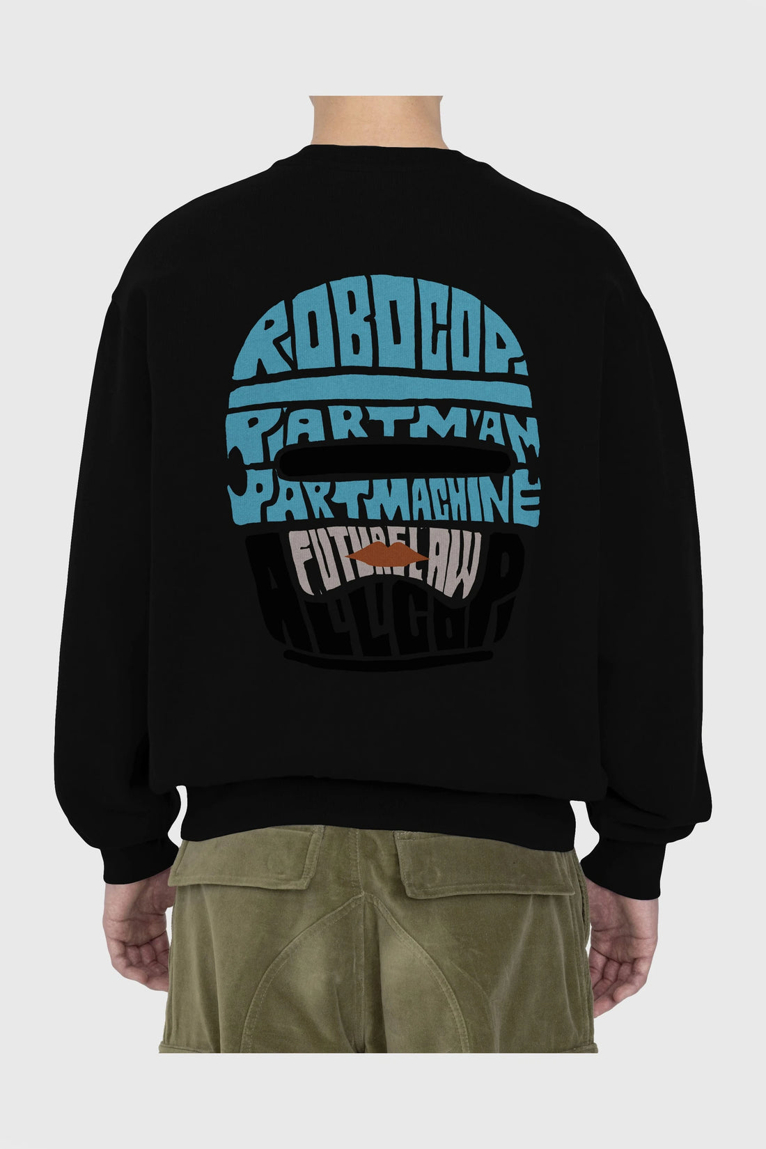 Robocop Arka Baskılı Oversize Sweatshirt Erkek Kadın Unisex