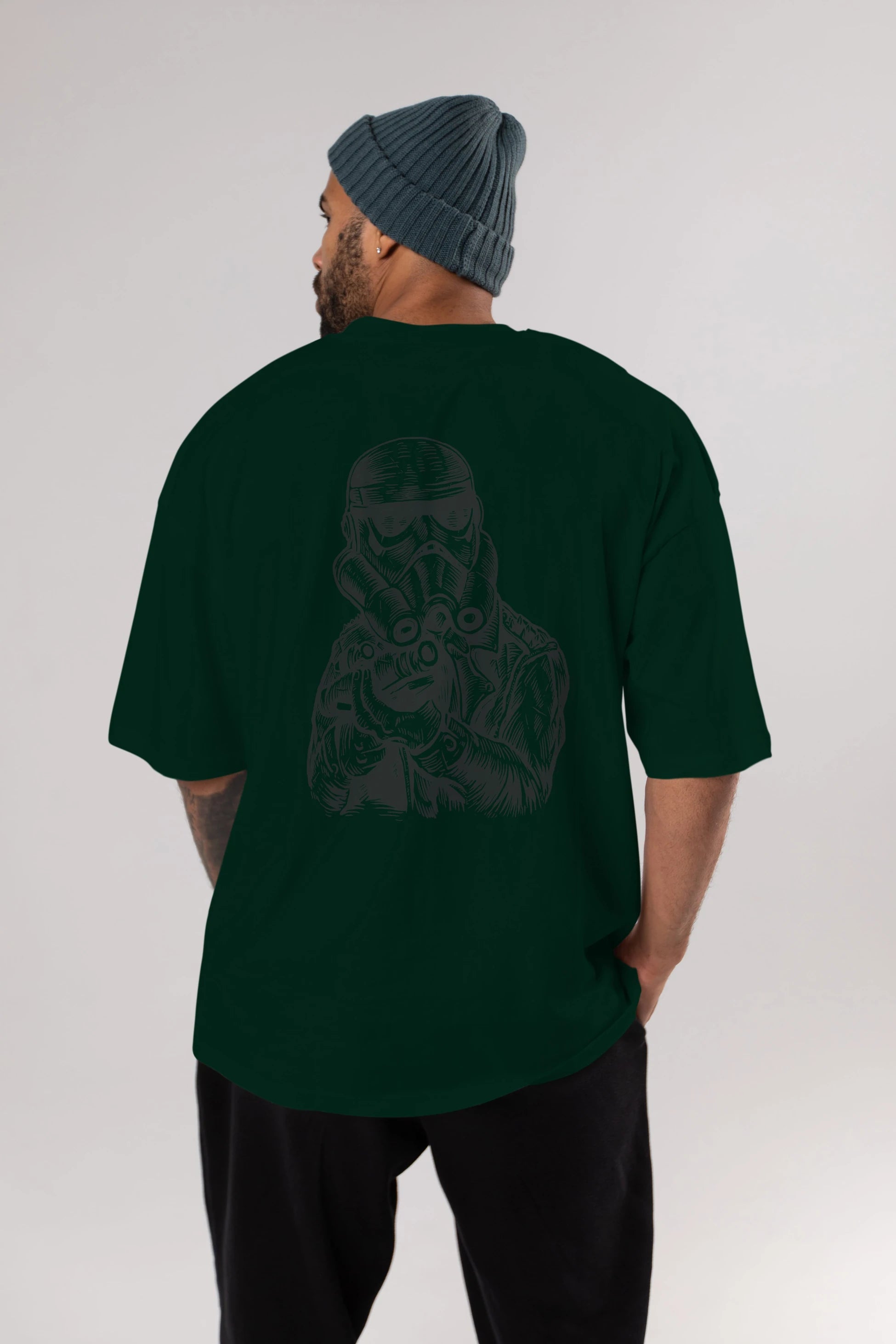 Punktrooper Arka Baskılı Oversize t-shirt Erkek Kadın Unisex %100 Pamuk