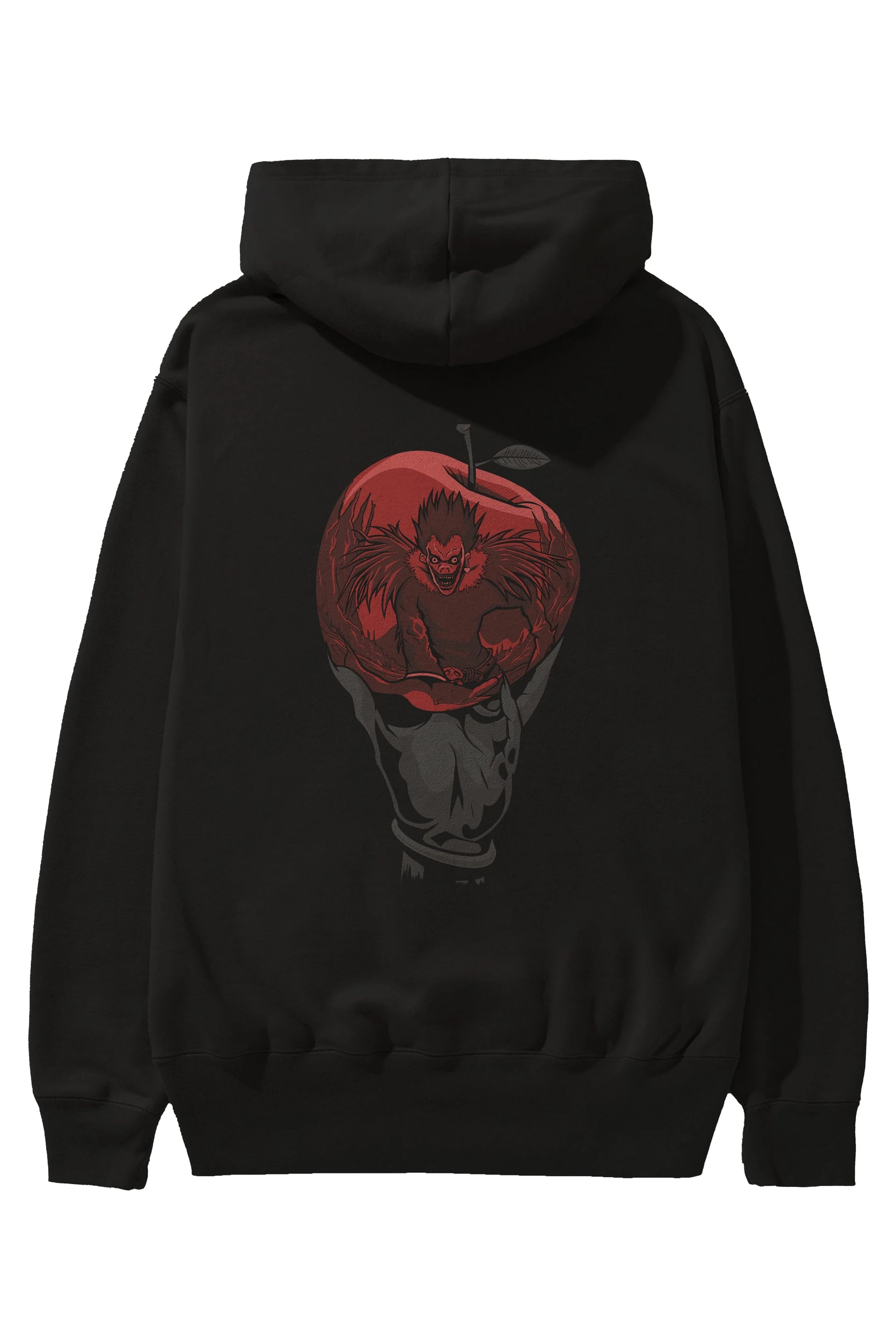 DEATH NOTE -RYUK Anime Arka Baskılı Hoodie Oversize Kapüşonlu Sweatshirt Erkek Kadın Unisex