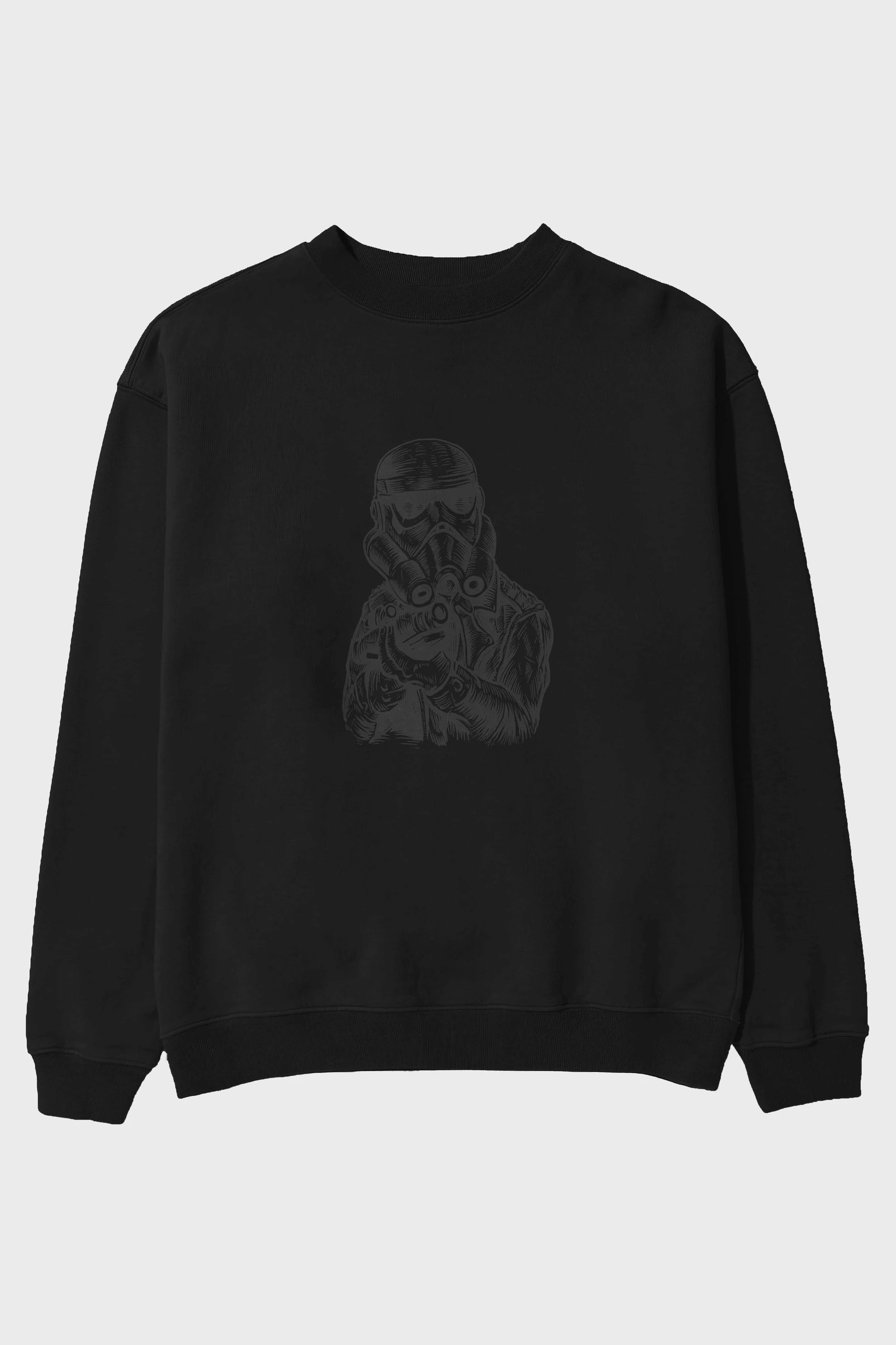 Punktrooper Ön Baskılı Oversize Sweatshirt Erkek Kadın Unisex