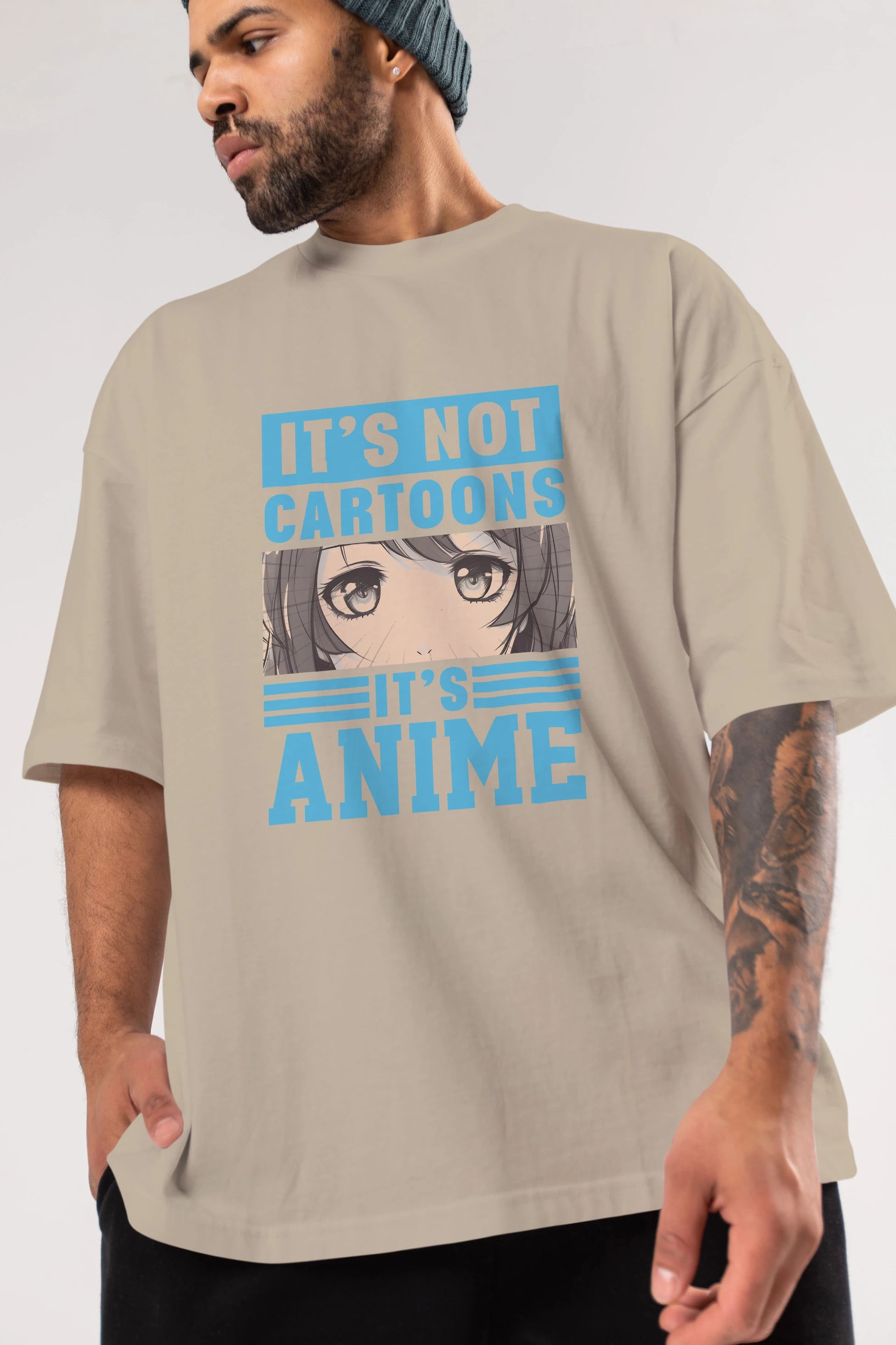 Its Anime Anime Ön Baskılı Oversize t-shirt Erkek Kadın Unisex