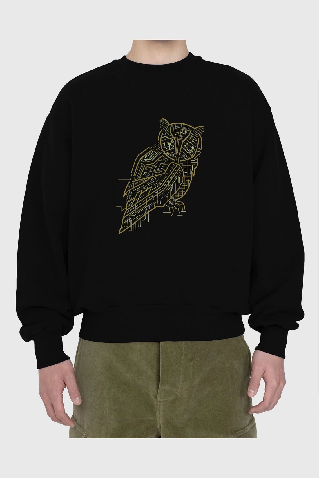 Electrical Owl Ön Baskılı Oversize Sweatshirt Erkek Kadın Unisex