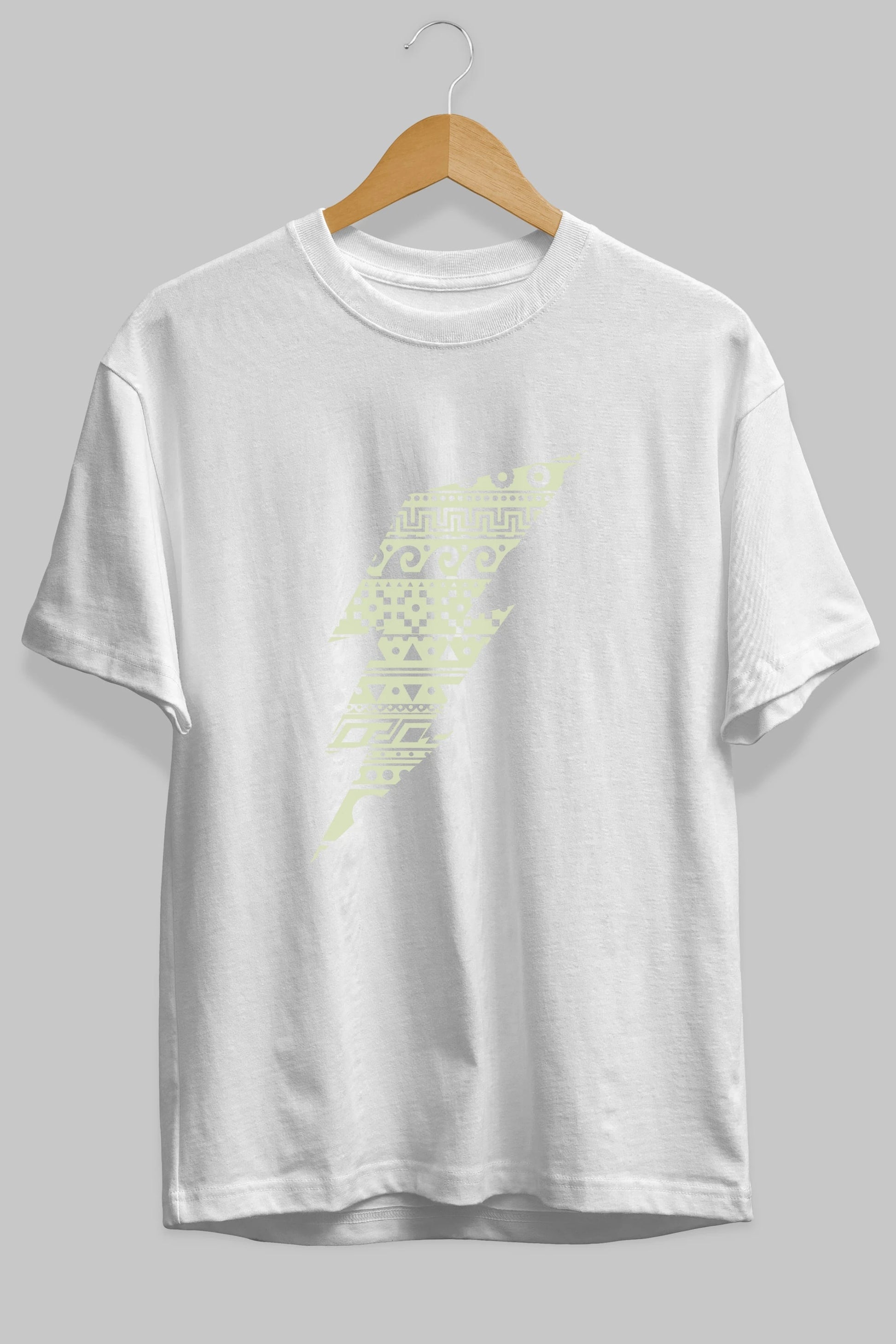 Thunderbolt Ön Baskılı Oversize t-shirt %100 pamuk Erkek Kadın Unisex
