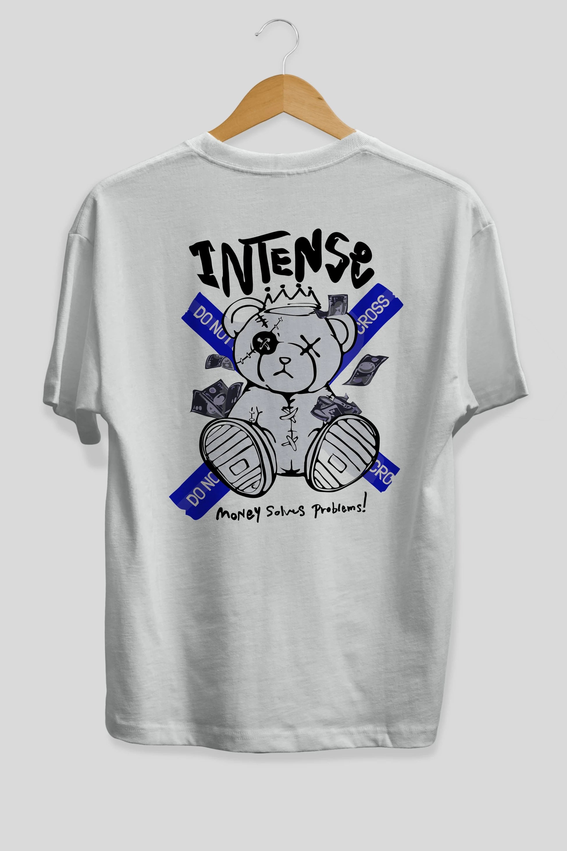Teddy Bear intense Arka Baskılı Oversize t-shirt Erkek Kadın Unisex