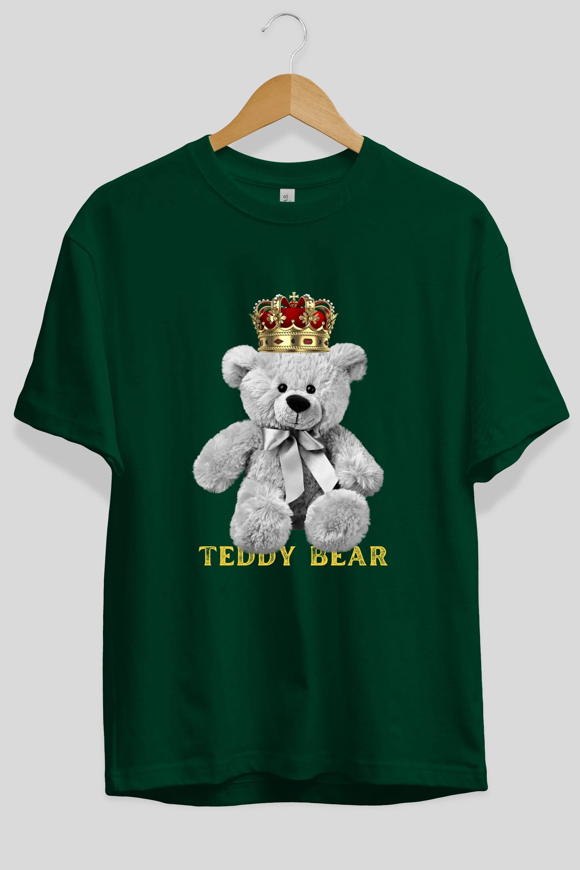 Teddy Bear Ön Baskılı Oversize t-shirt Erkek Kadın Unisex