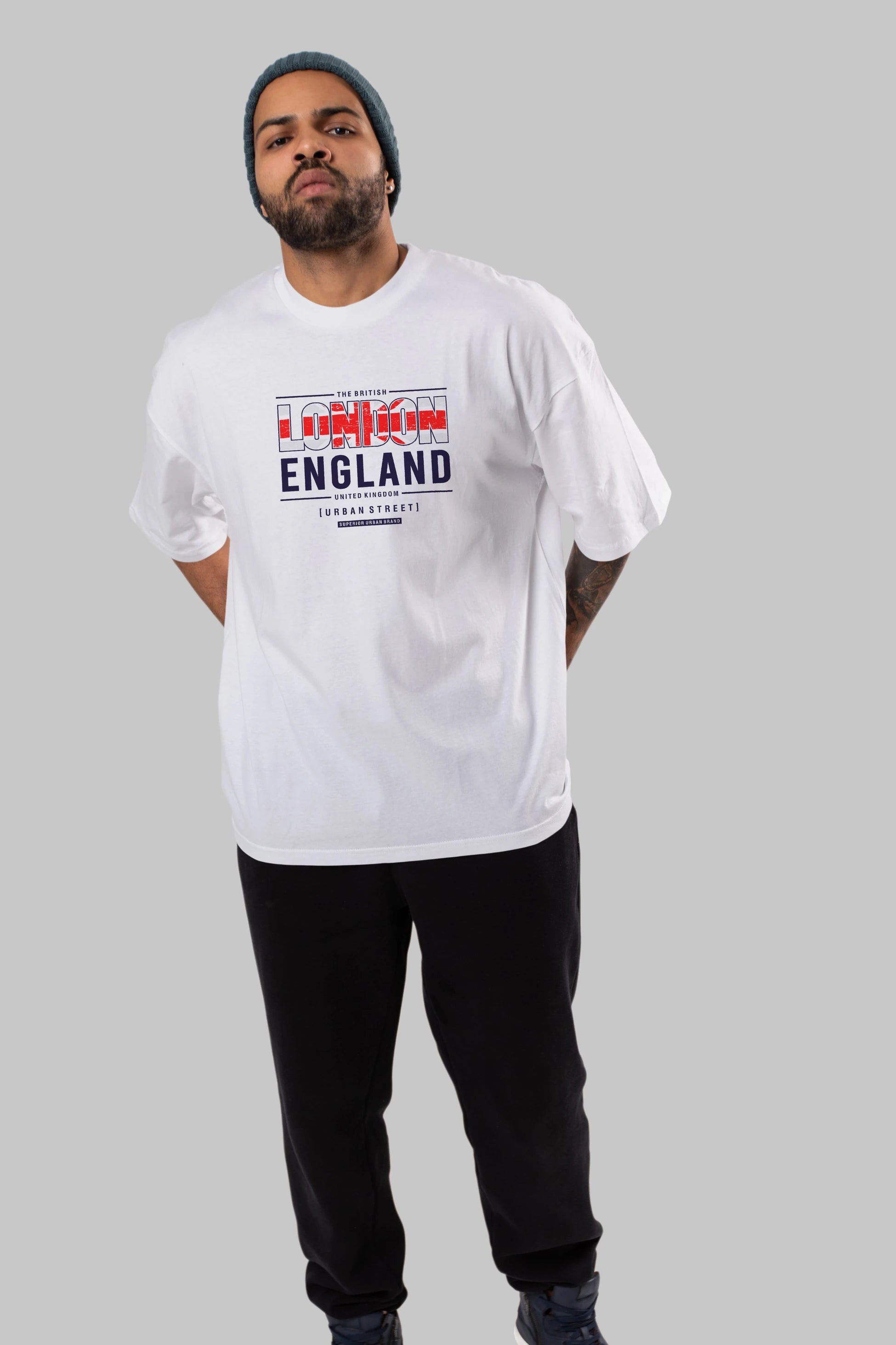 London England 2 Ön Baskılı Oversize t-shirt Erkek Kadın Unisex