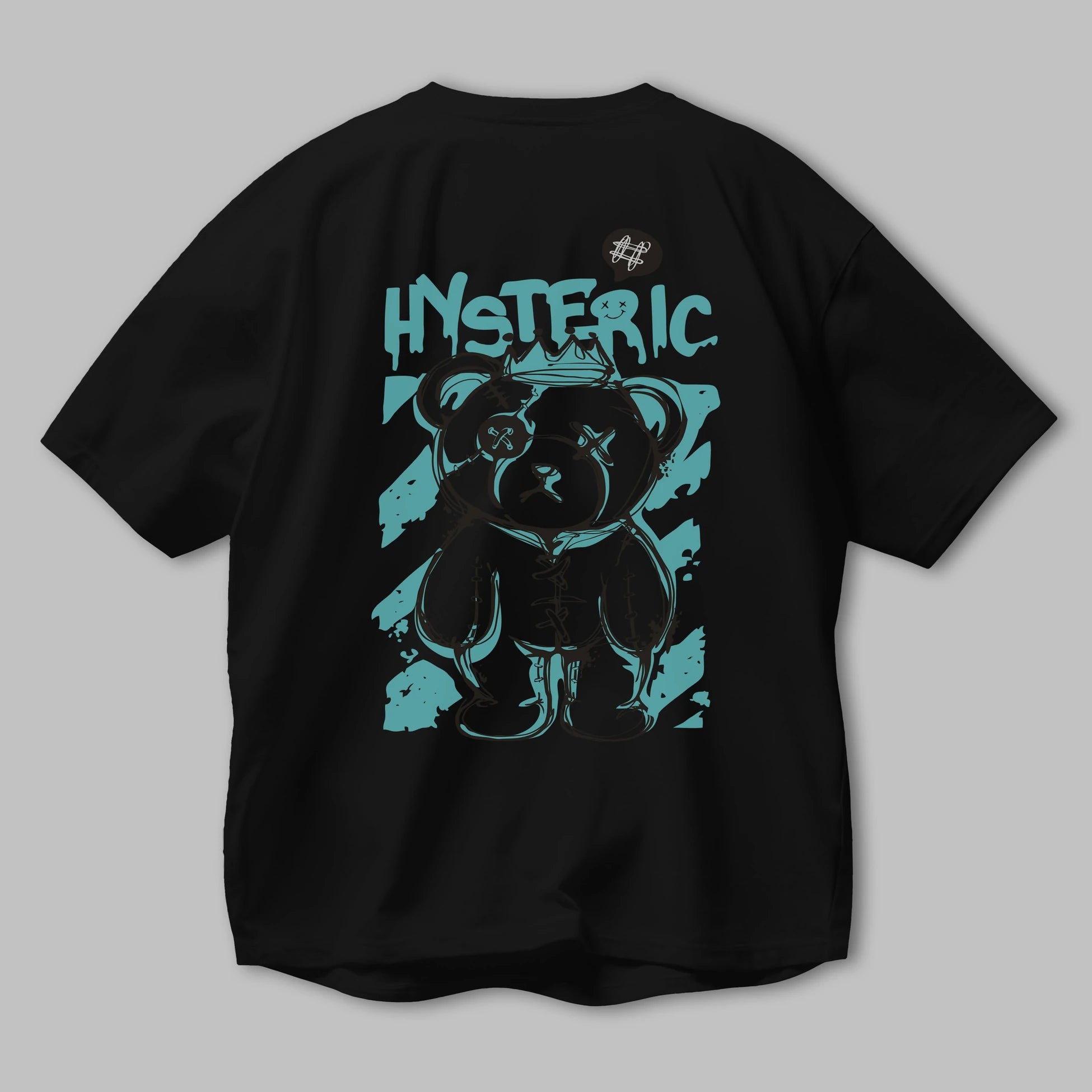 Hysteric Bear Arka Baskılı Oversize t-shirt Erkek Kadın Unisex
