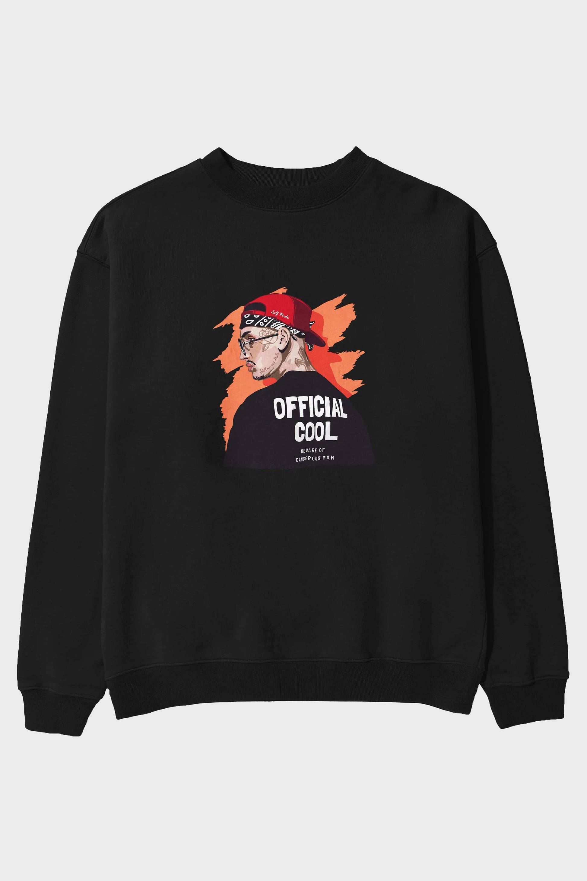 Official Cool Ön Baskılı Oversize Sweatshirt Erkek Kadın Unisex