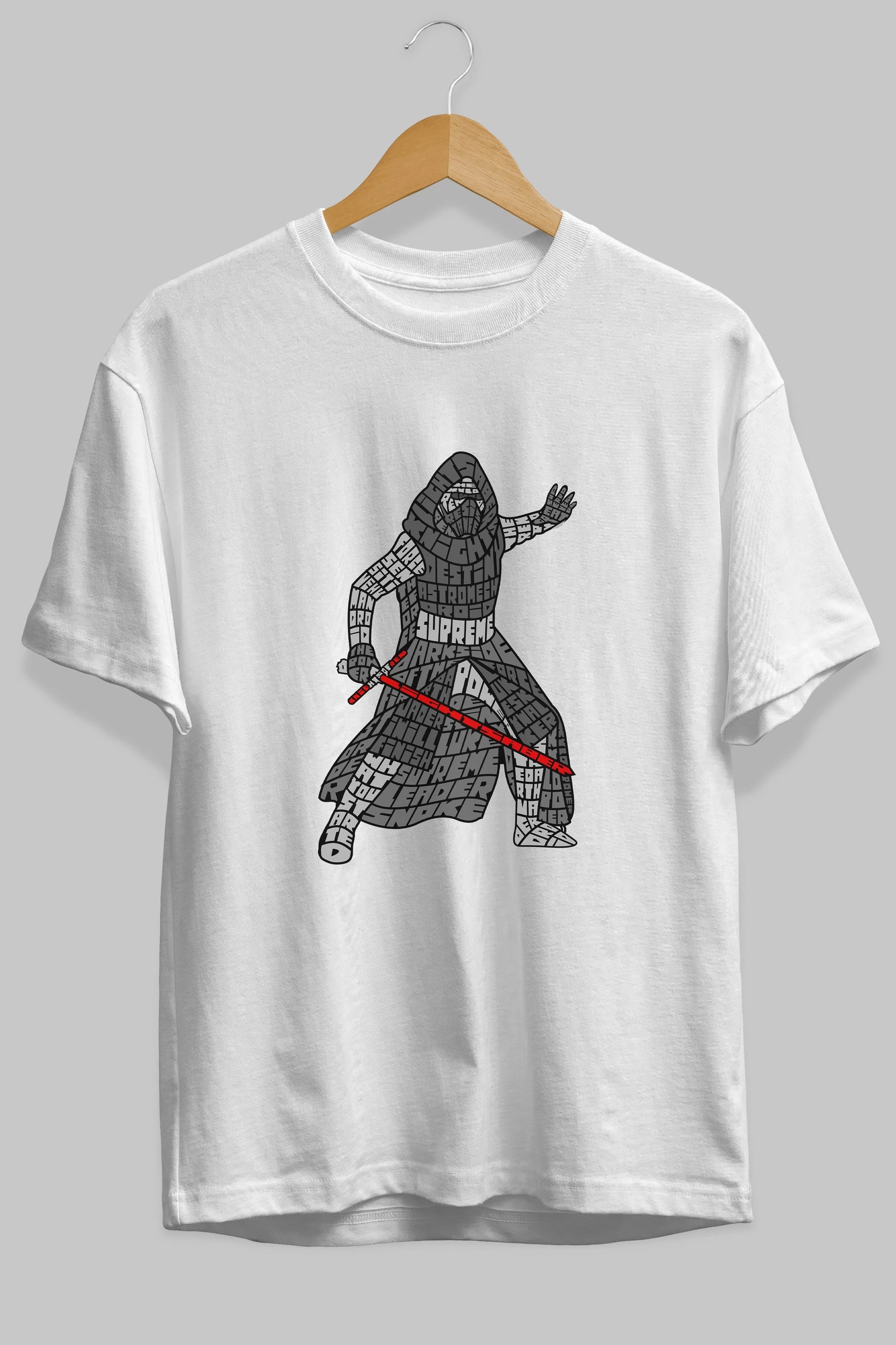 Kylo Ön Baskılı Oversize t-shirt %100 pamuk Erkek Kadın Unisex