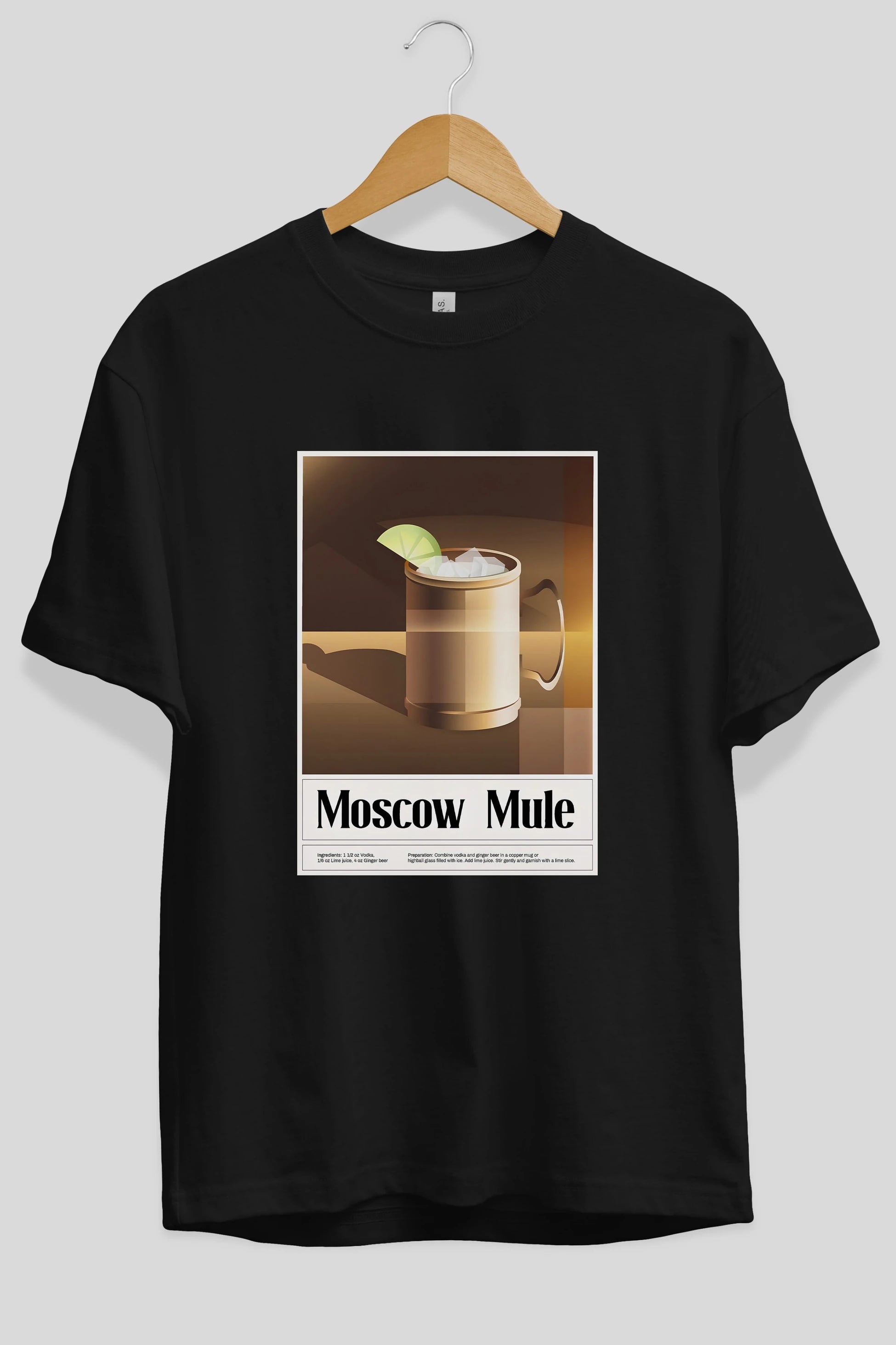 Moscow Mule 3 Ön Baskılı Oversize t-shirt Erkek Kadın Unisex %100 Pamuk Bisiklet Yaka tişort