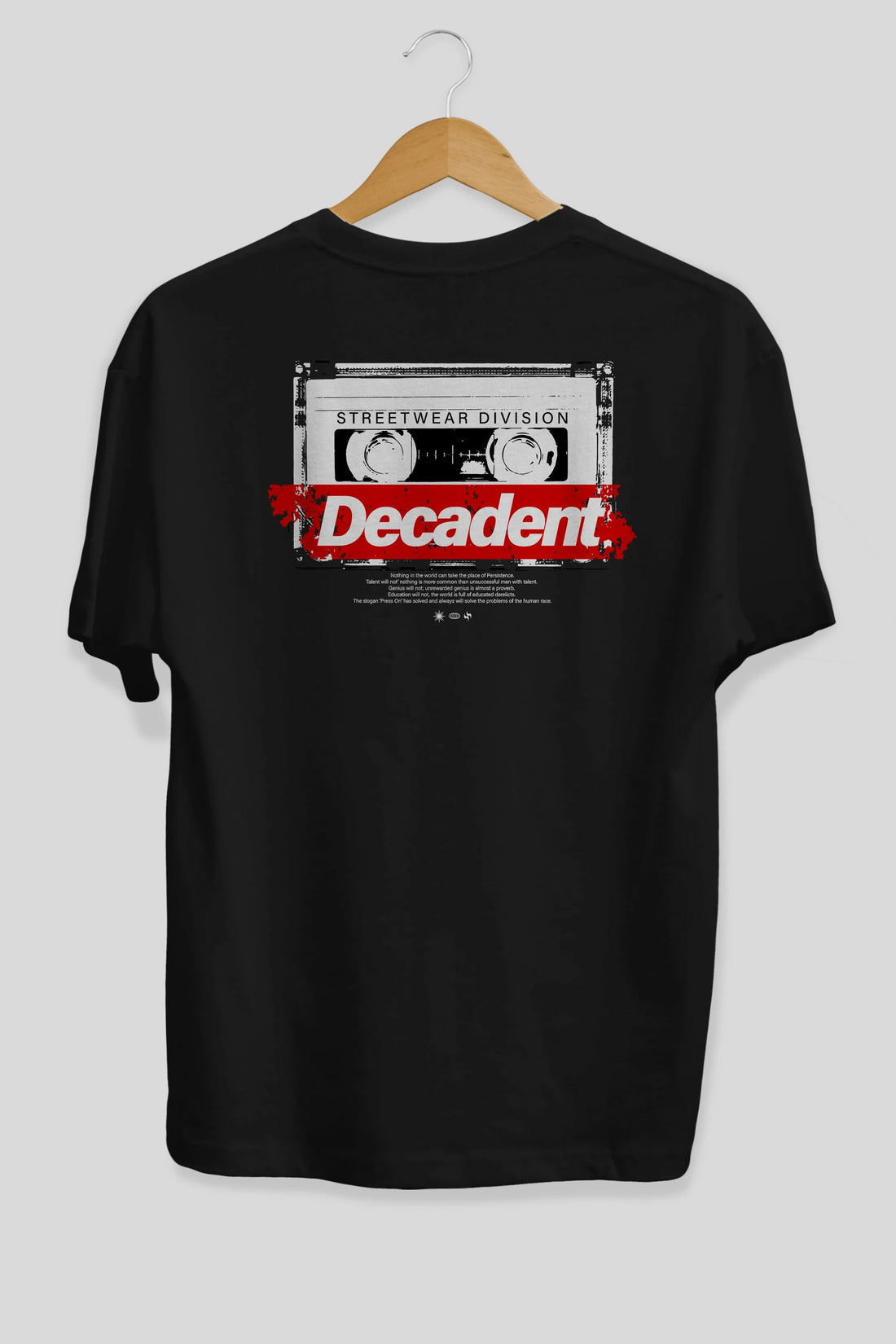 Decadent Arka Baskılı Oversize t-shirt Erkek Kadın Unisex