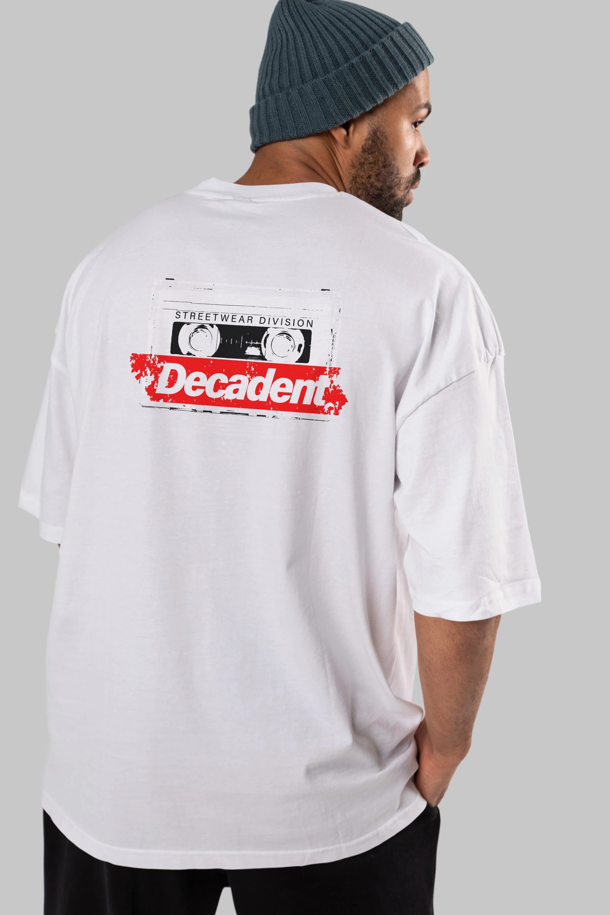 Decadent Arka Baskılı Oversize t-shirt Erkek Kadın Unisex