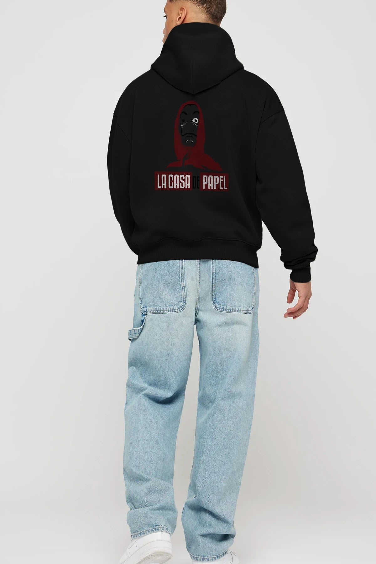 La Casa De Papel (1) Arka Baskılı Hoodie Oversize Kapüşonlu Sweatshirt Erkek Kadın Unisex