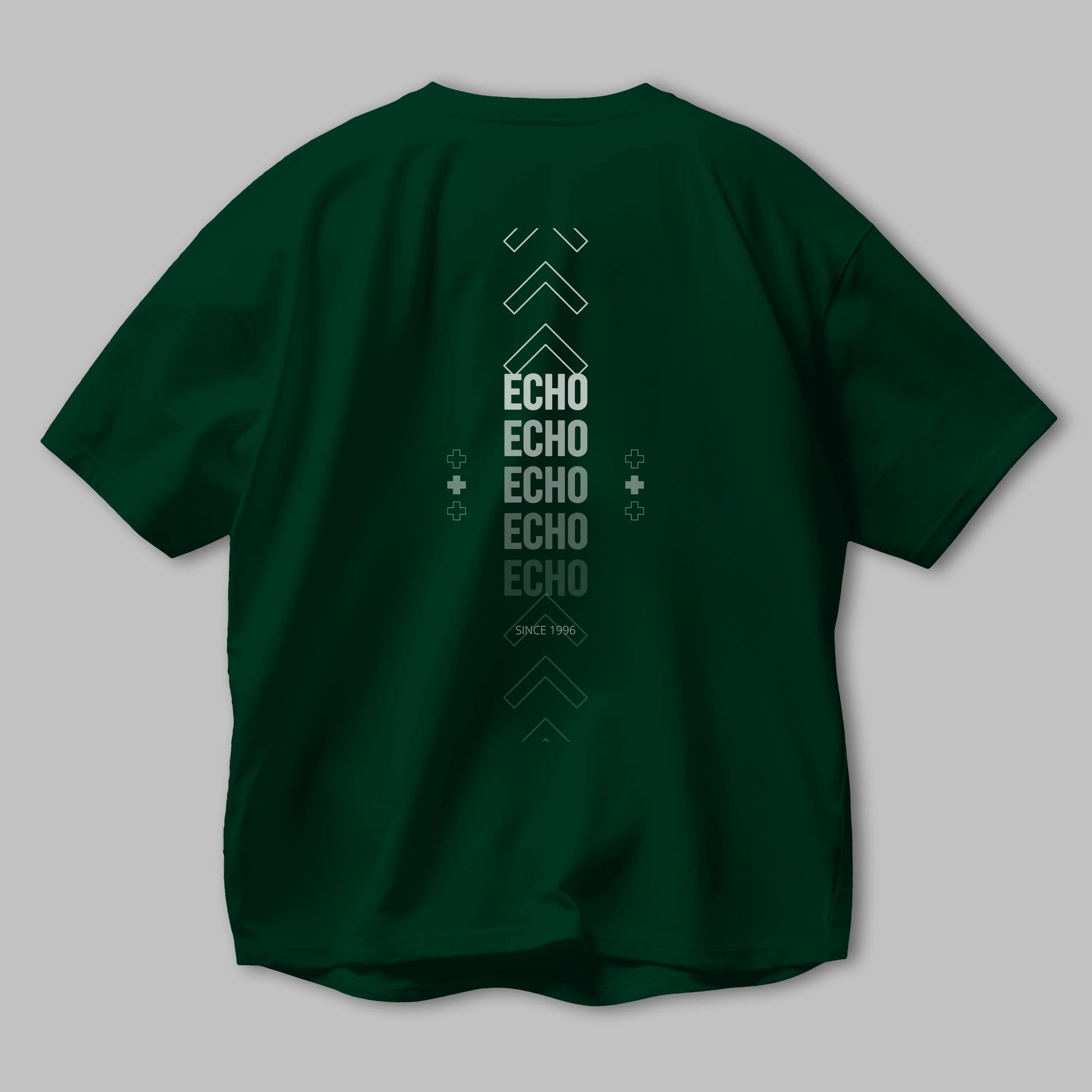 Echo Yazılı Arka Baskılı Oversize t-shirt Erkek Kadın Unisex