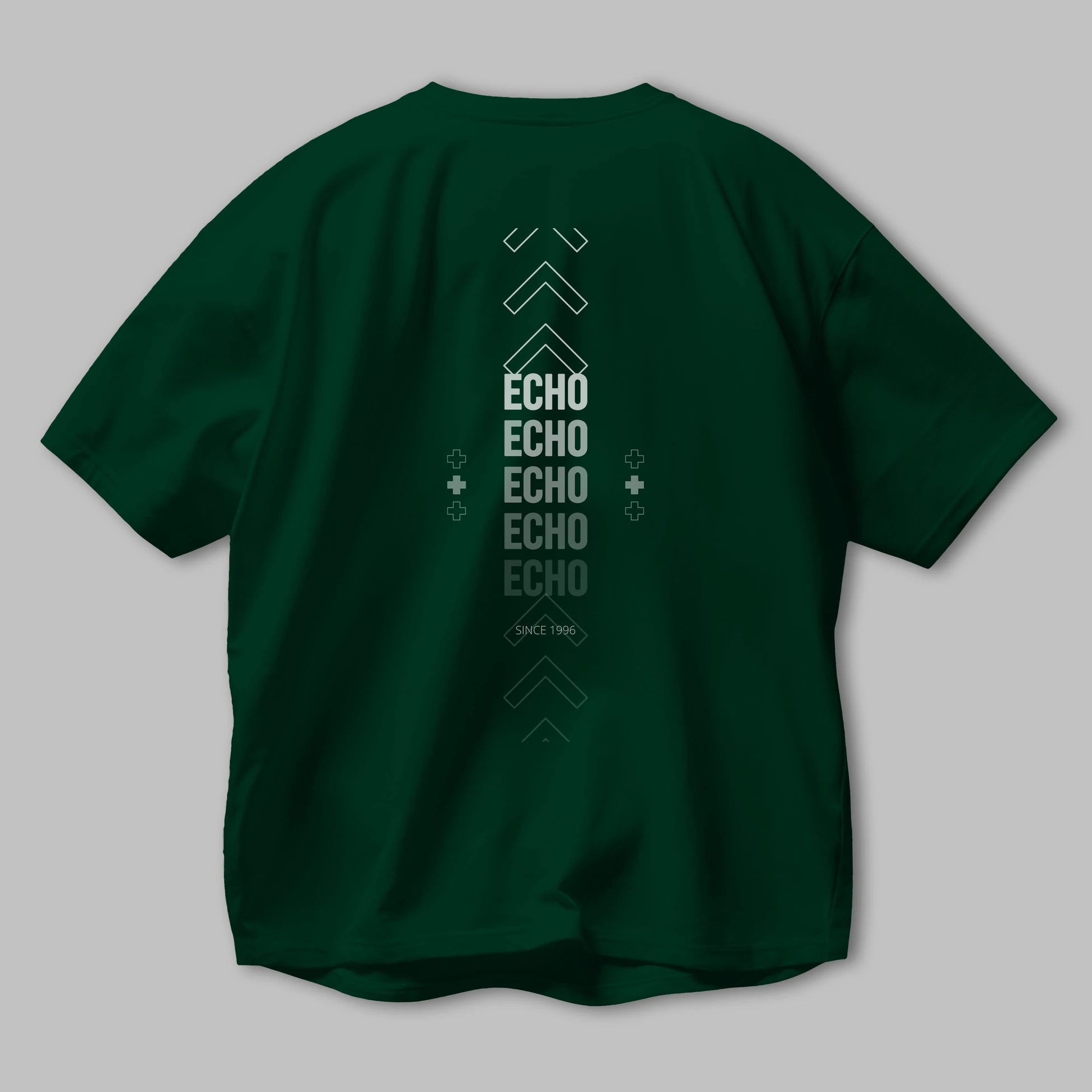Echo Yazılı Arka Baskılı Oversize t-shirt Erkek Kadın Unisex