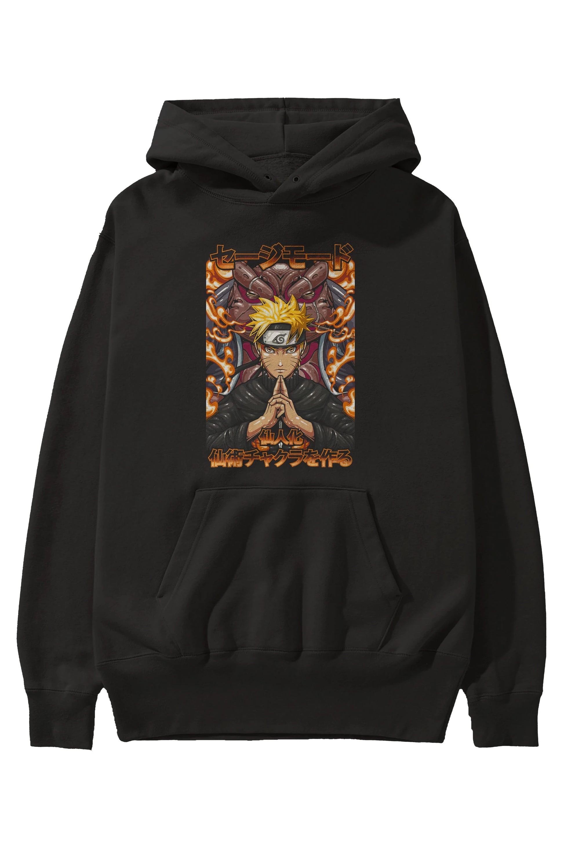 NARUTO (10) Anime Ön Baskılı Hoodie Oversize Kapüşonlu Sweatshirt Erkek Kadın Unisex