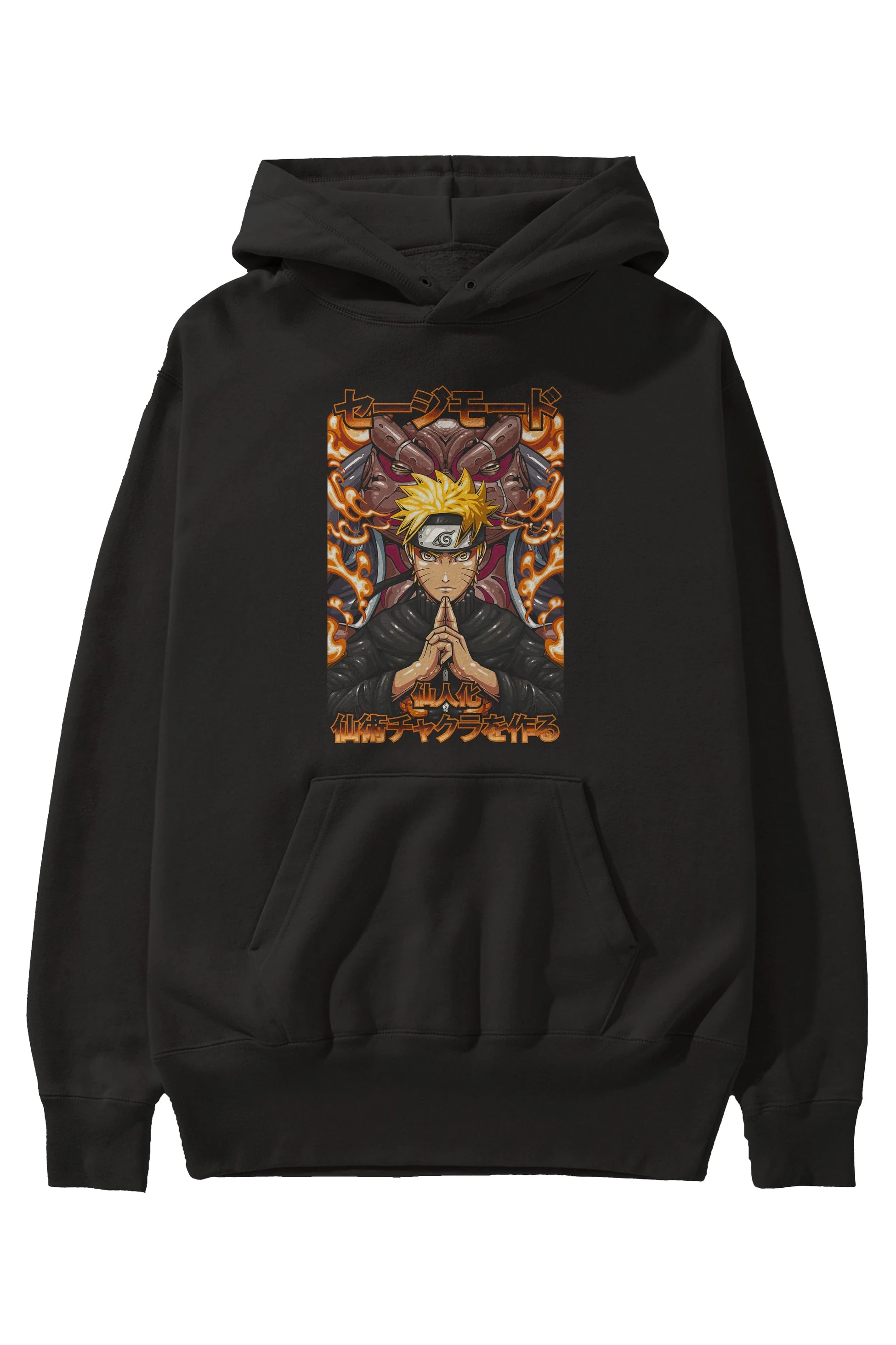NARUTO (10) Anime Ön Baskılı Hoodie Oversize Kapüşonlu Sweatshirt Erkek Kadın Unisex