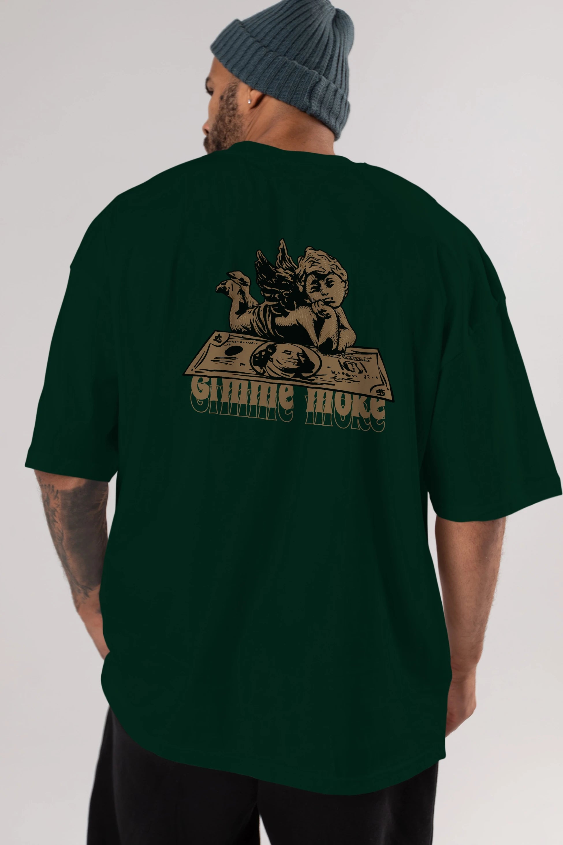 Gimme More Arka Baskılı Oversize t-shirt Erkek Kadın Unisex