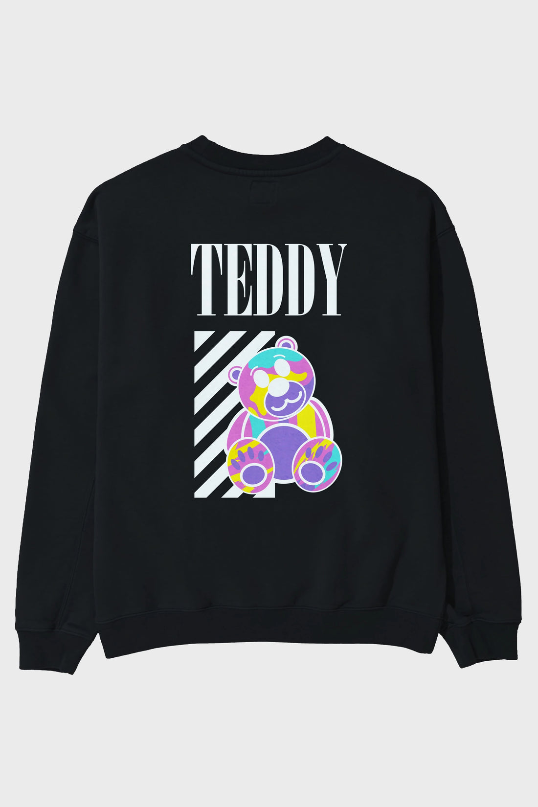 Teddy Bear 2 Arka Baskılı Oversize Sweatshirt Erkek Kadın Unisex