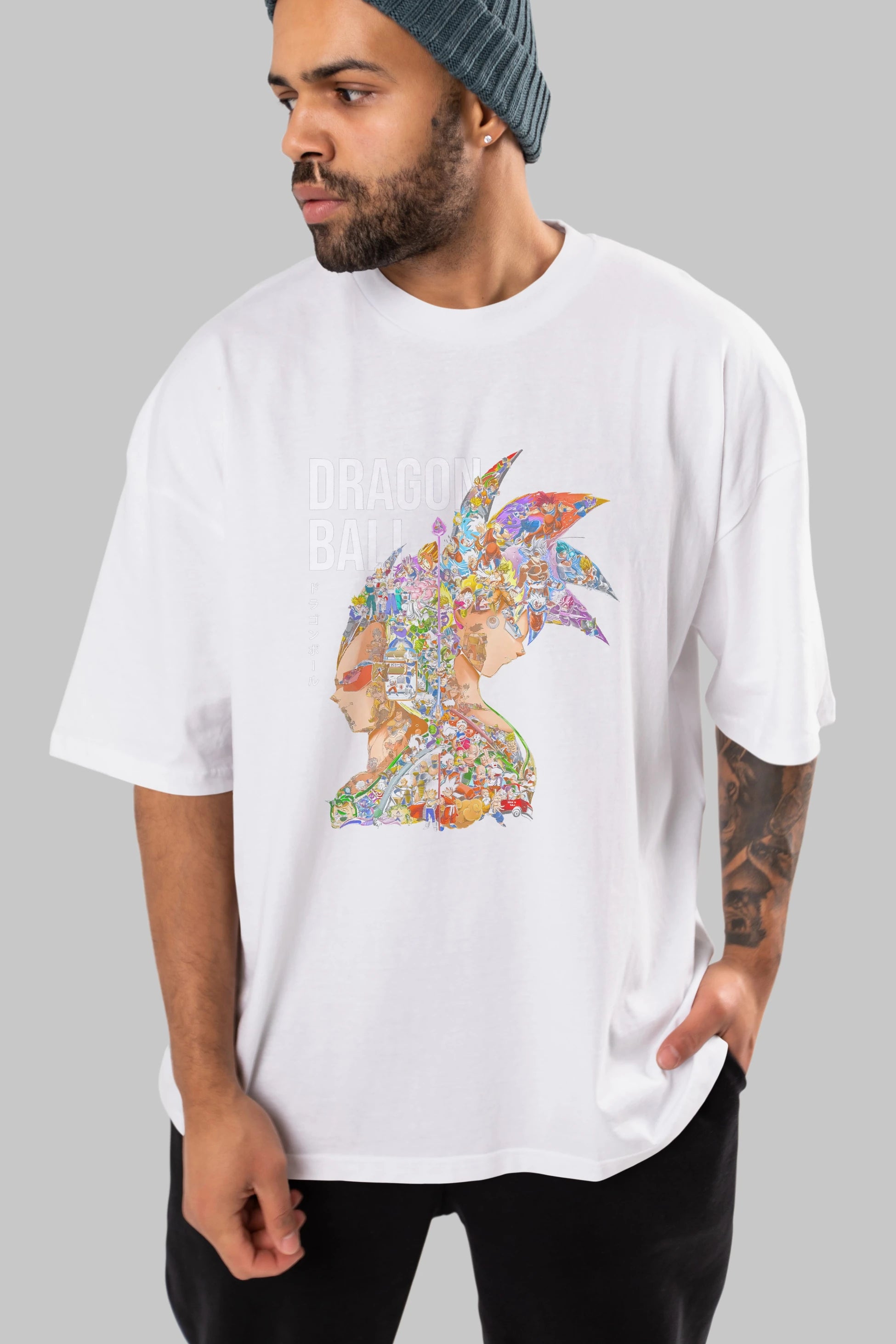 DRAGON BALL ART (5) Anime Ön Baskılı Oversize t-shirt %100 pamuk Erkek Kadın Unisex
