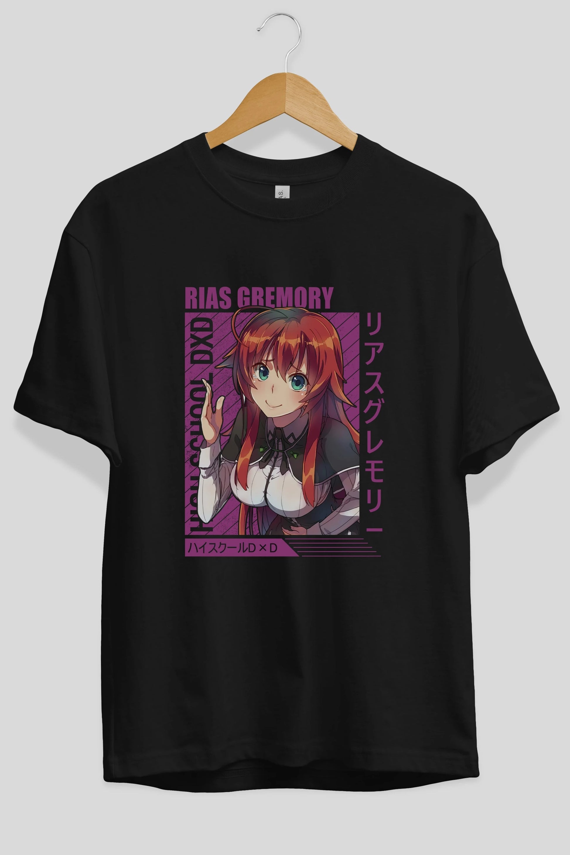 Rias Gremory 10 Anime Ön Baskılı Oversize t-shirt %100 pamuk Erkek Kadın Unisex