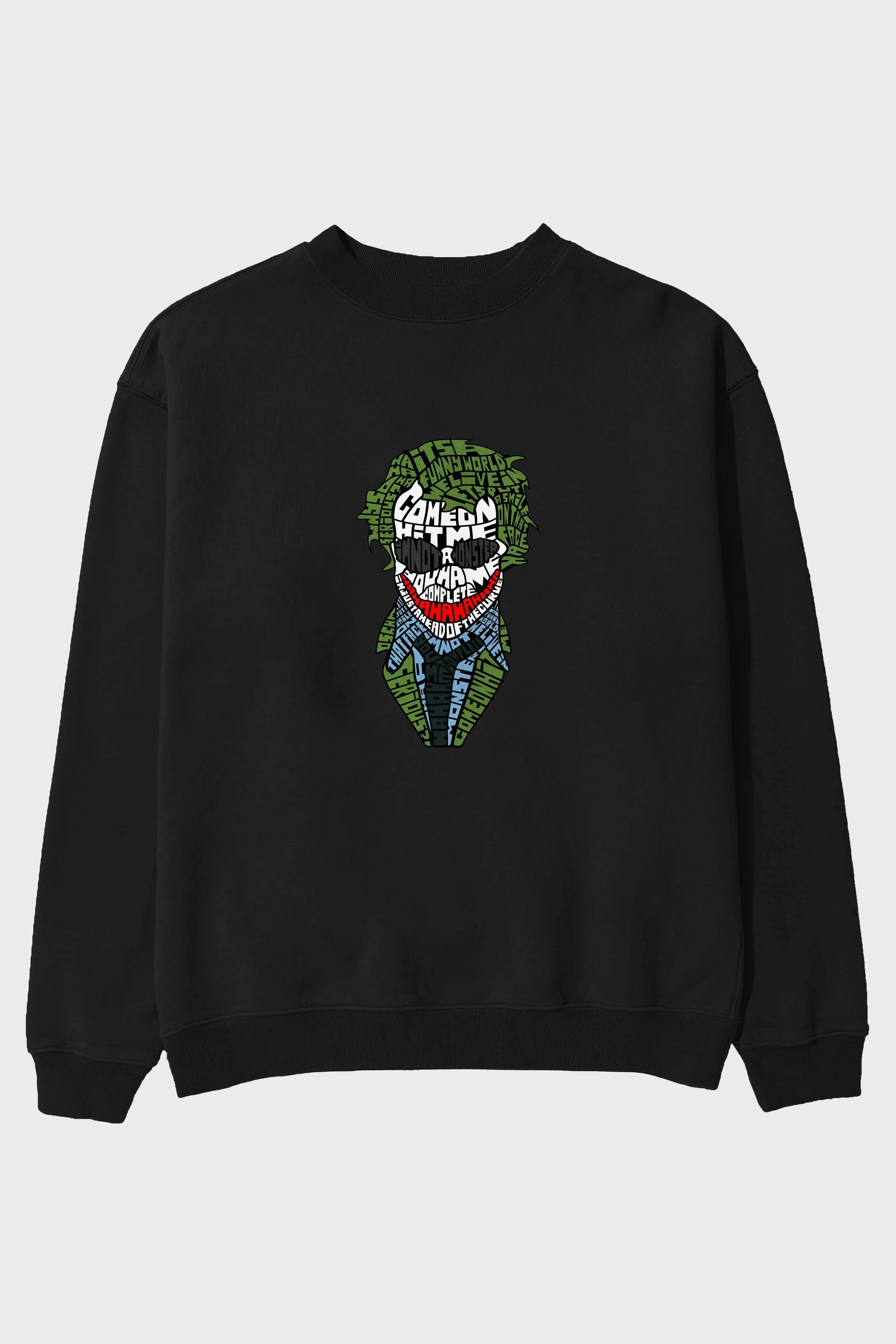 Why So Serious Ön Baskılı Oversize Sweatshirt Erkek Kadın Unisex