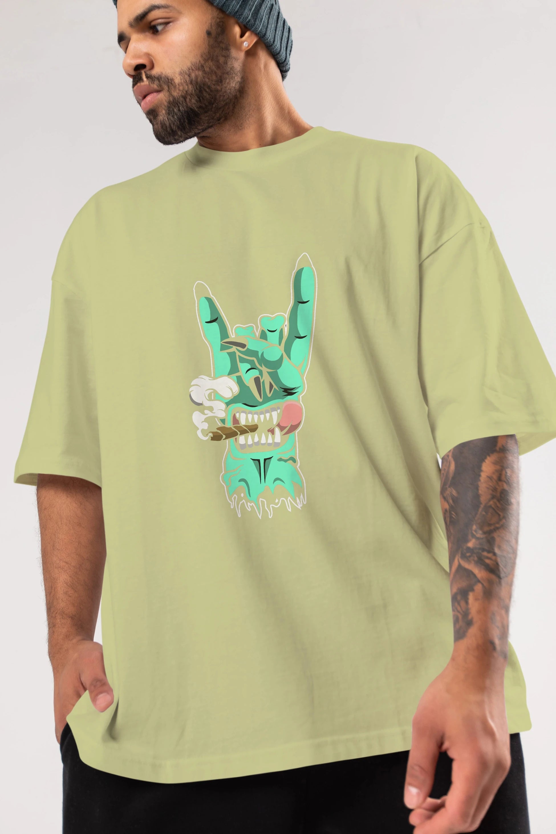Metal Sign Ön Baskılı Oversize t-shirt Erkek Kadın Unisex %100 Pamuk tişort