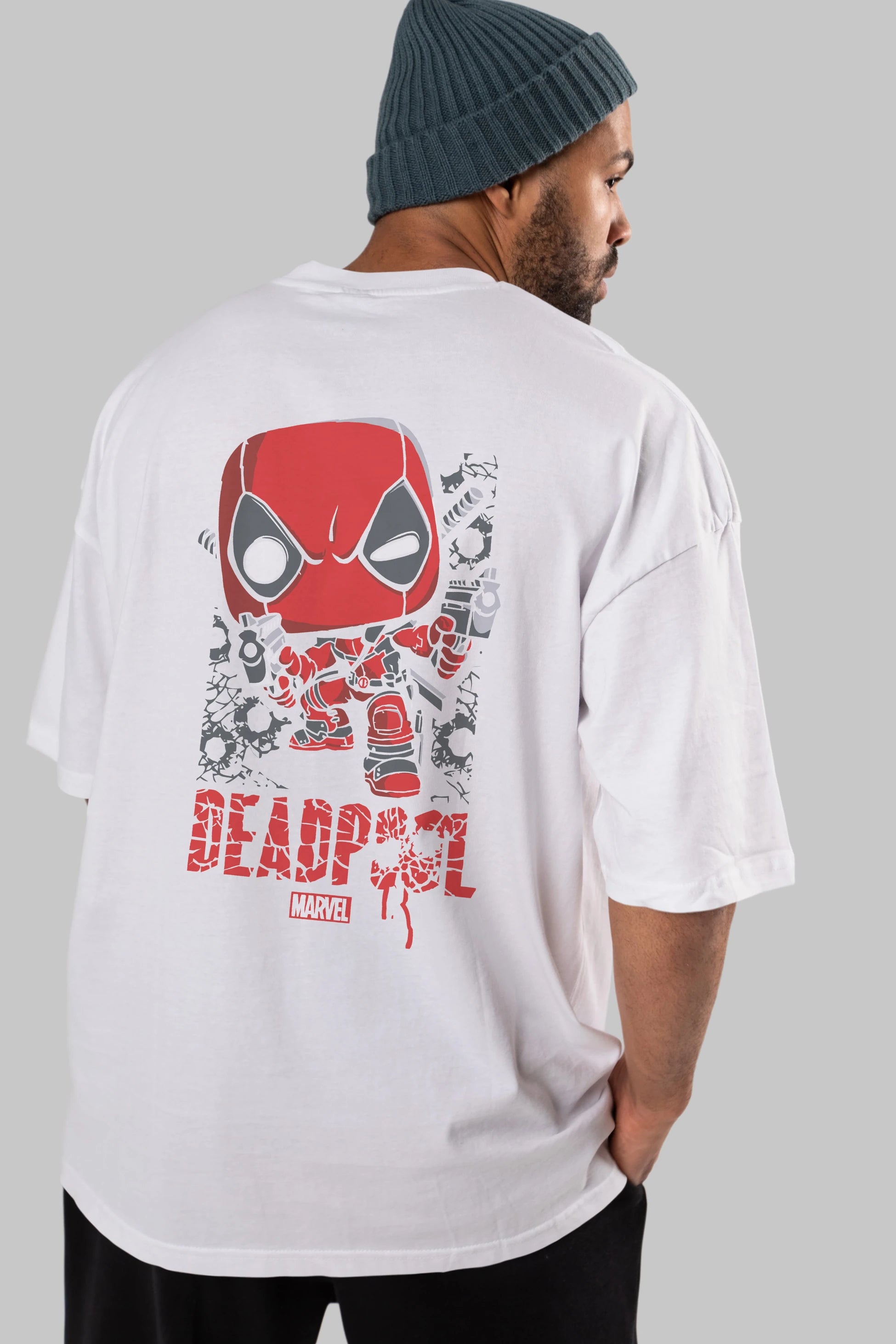 Deadpool (8) Arka Baskılı Oversize t-shirt Erkek Kadın Unisex %100 Pamuk Bisiklet Yaka tişort