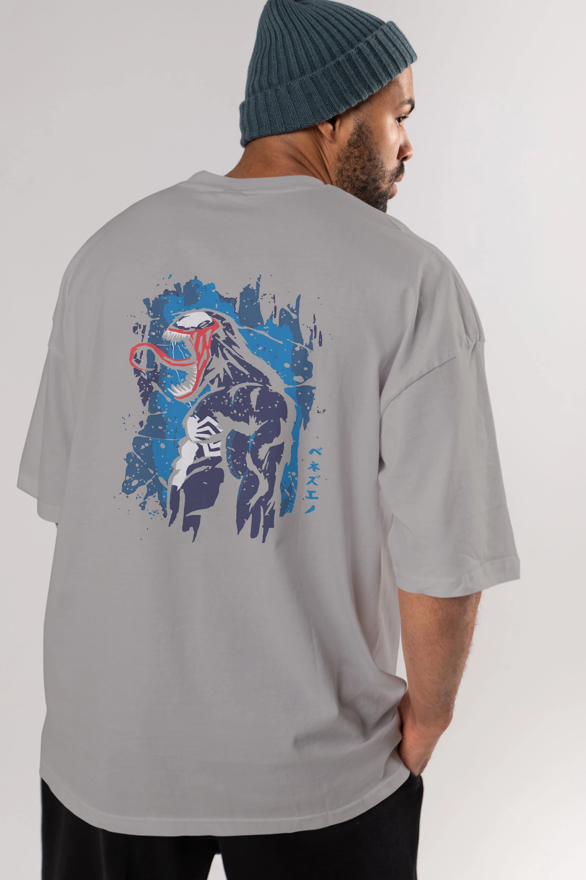 Venom (24) Arka Baskılı Oversize t-shirt Erkek Kadın Unisex %100 Pamuk Bisiklet Yaka tişort