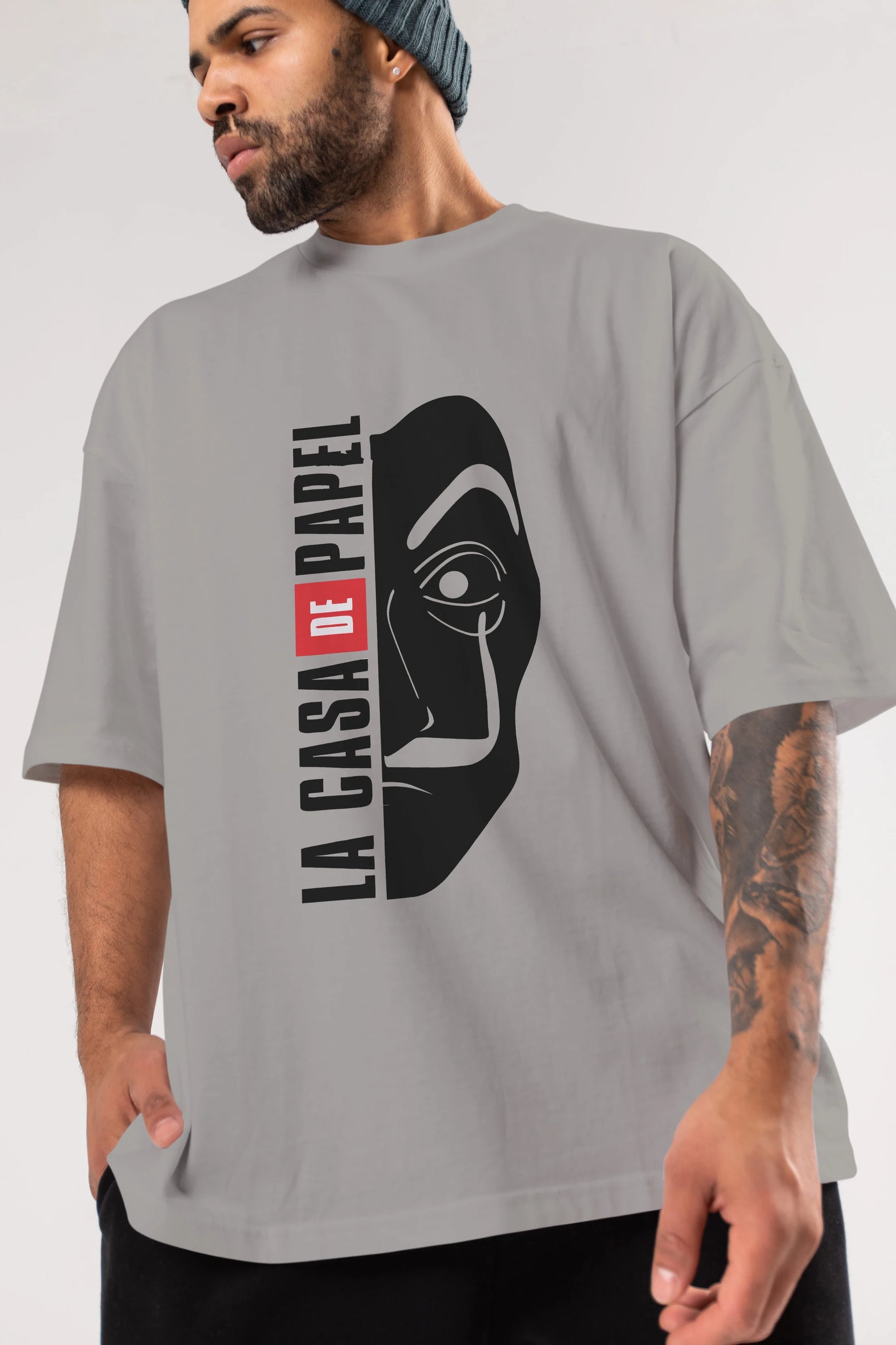 La Casa De Papel (3) Ön Baskılı Oversize t-shirt Erkek Kadın Unisex %100 Pamuk Bisiklet Yaka tişort