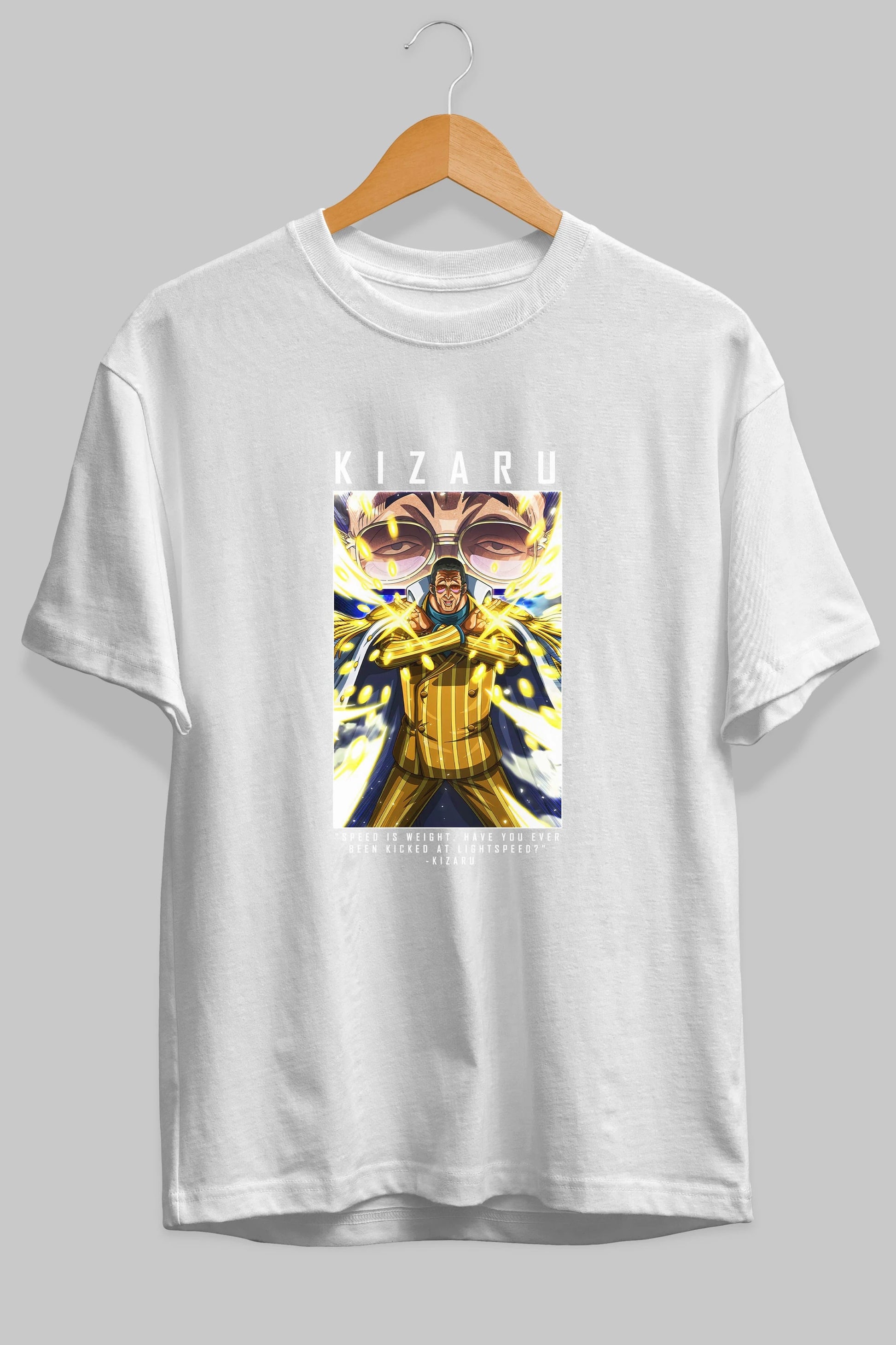 Kizaru Anime Ön Baskılı Oversize t-shirt Erkek Kadın Unisex